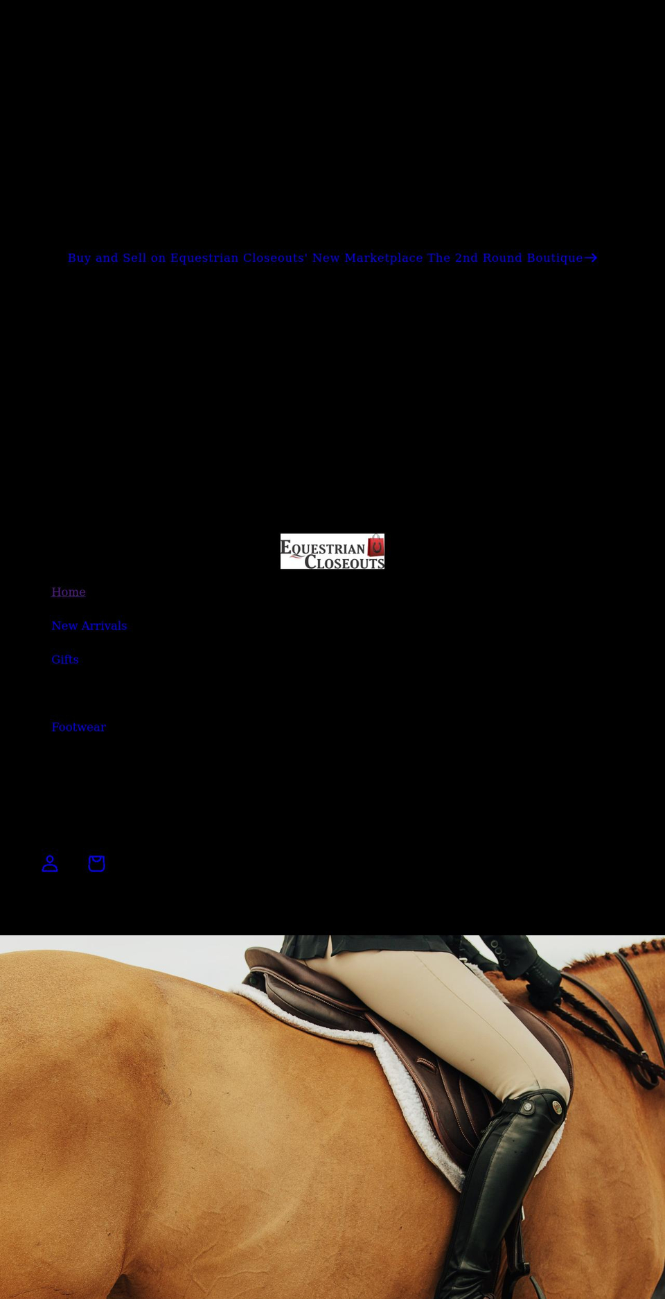 equestriancloseouts.com shopify website screenshot