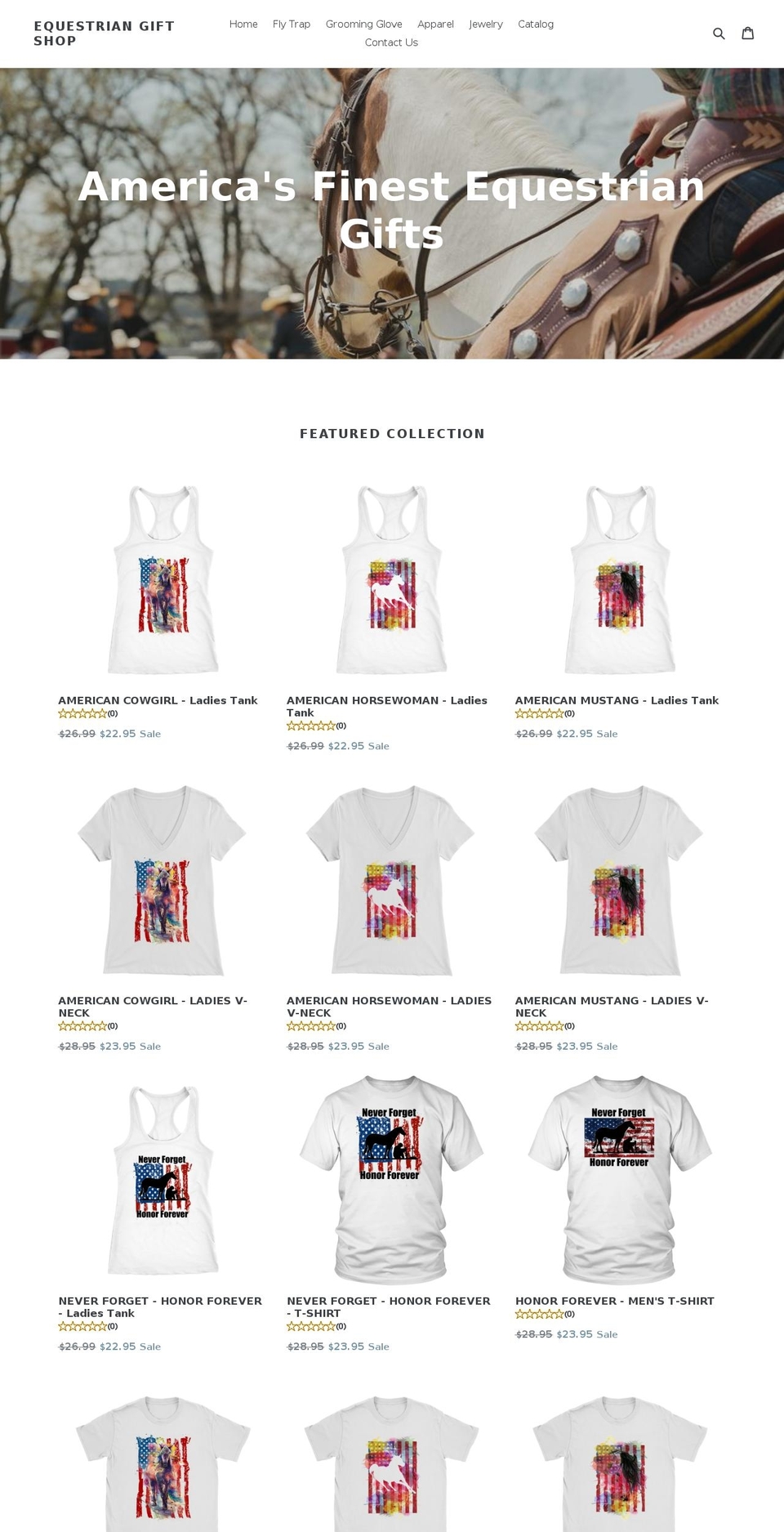 equestriangiftshop.com — Shopify storefront screenshot