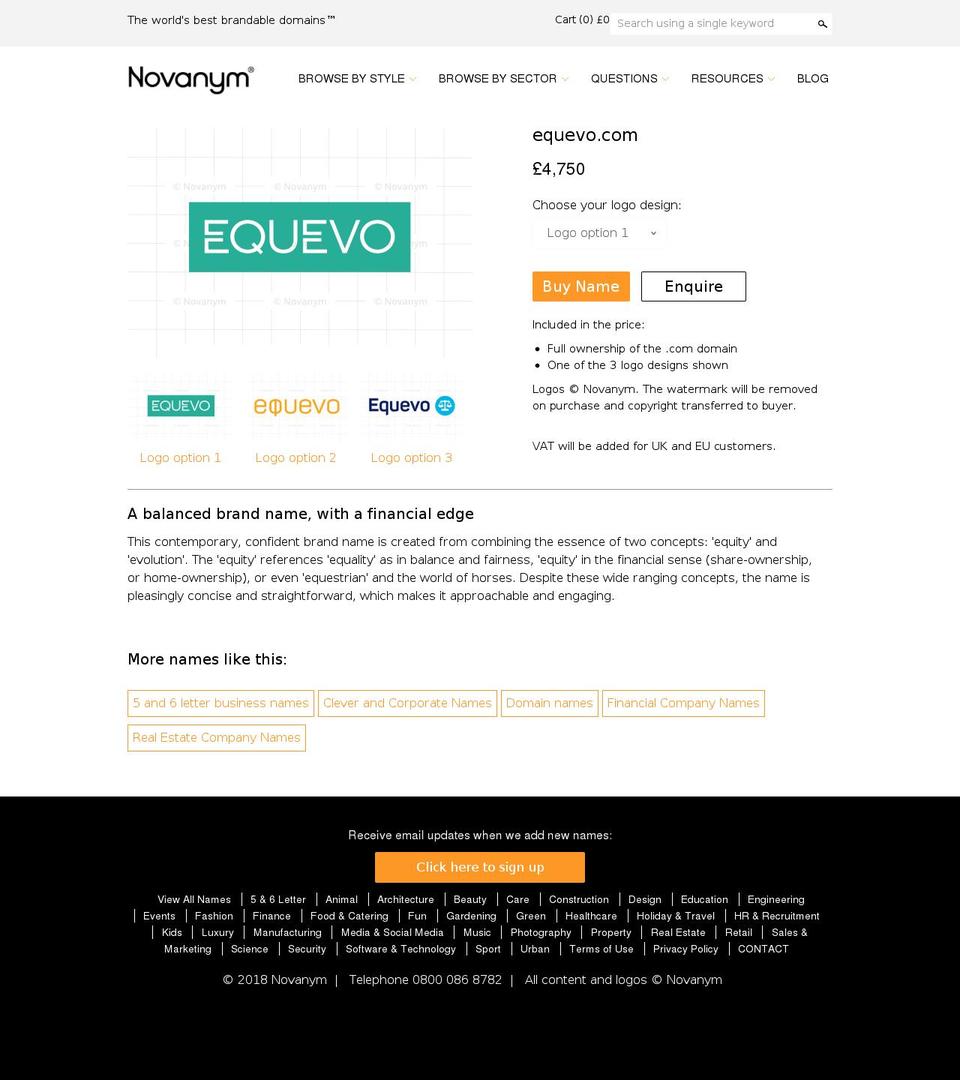 equevo.com — Shopify storefront screenshot