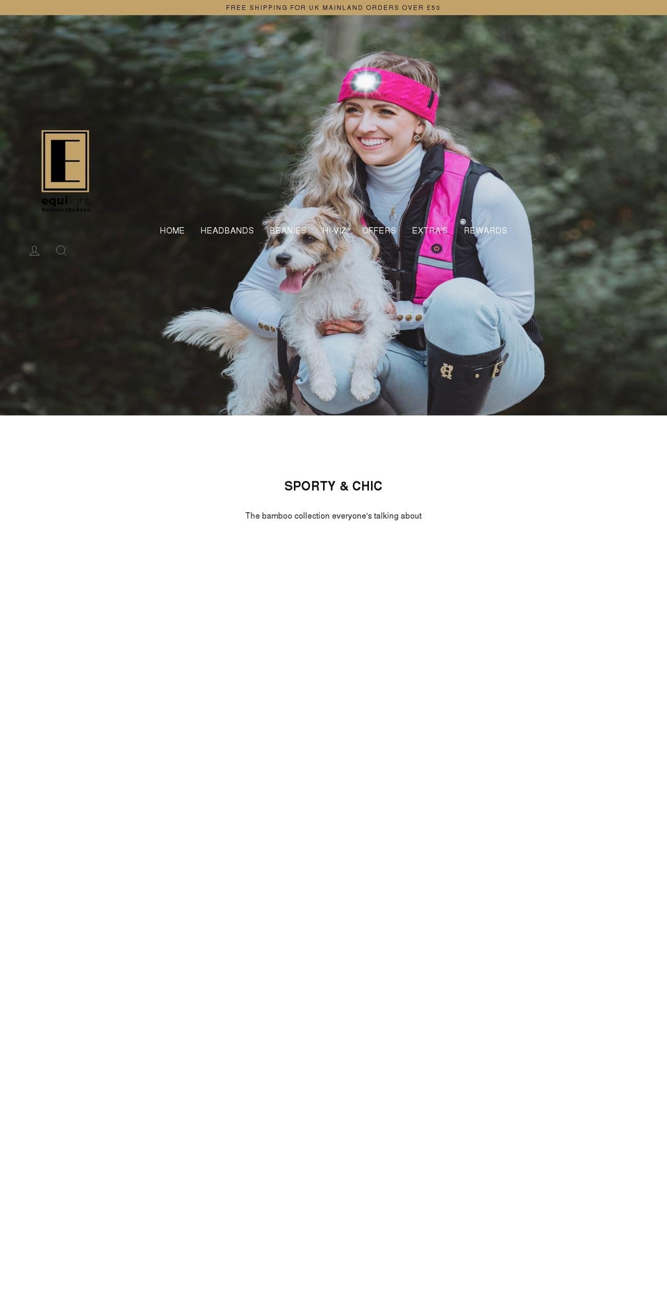 equi-light.com shopify website screenshot