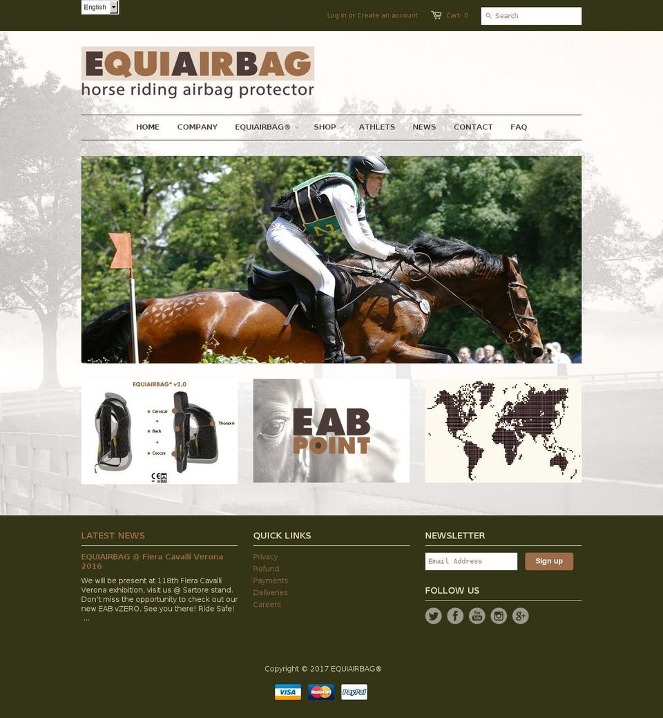 equiairbag.it shopify website screenshot