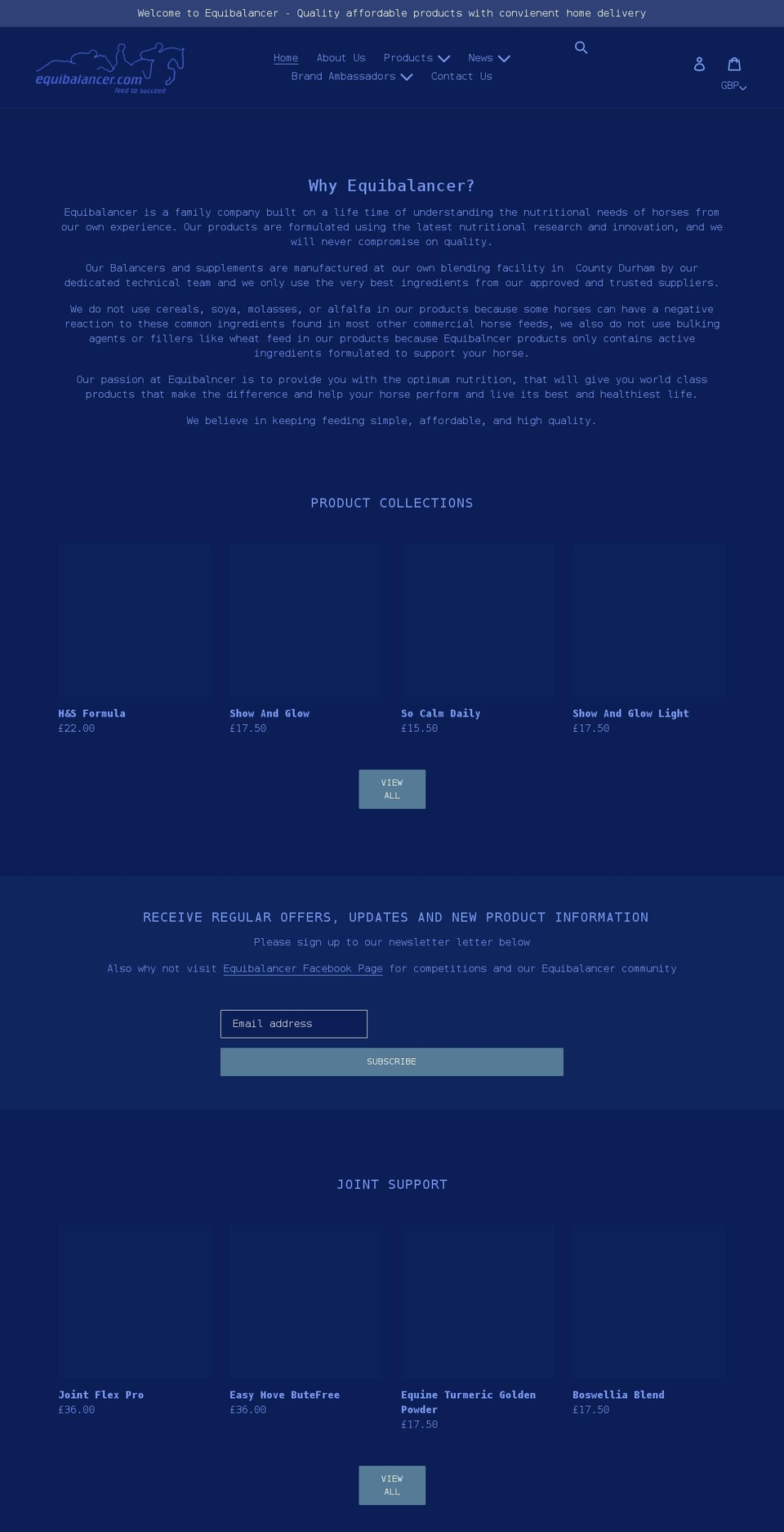 equibalancer.co.uk shopify website screenshot