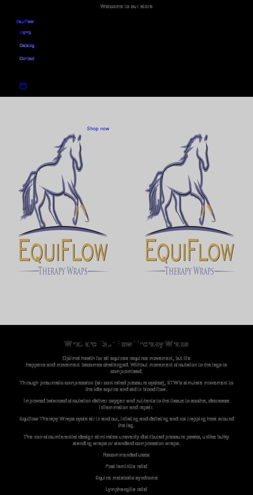 equiflow.net shopify website screenshot