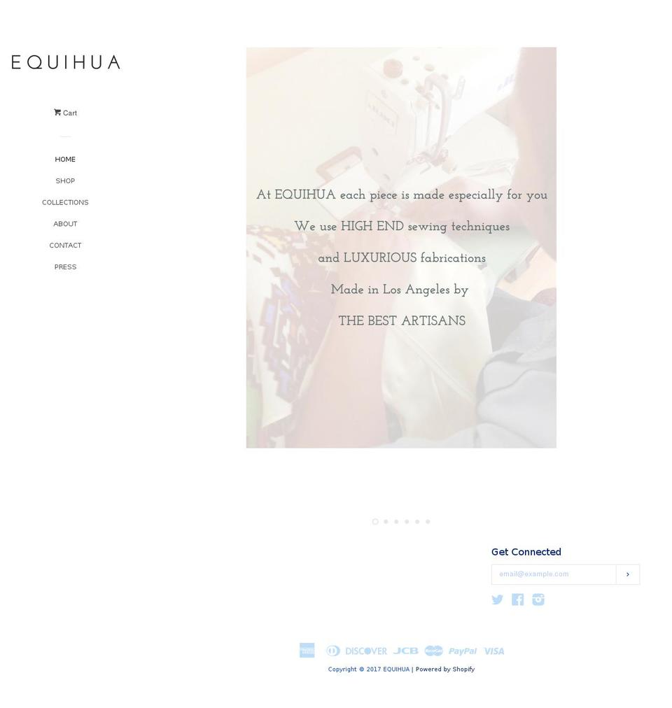 equihua.us shopify website screenshot
