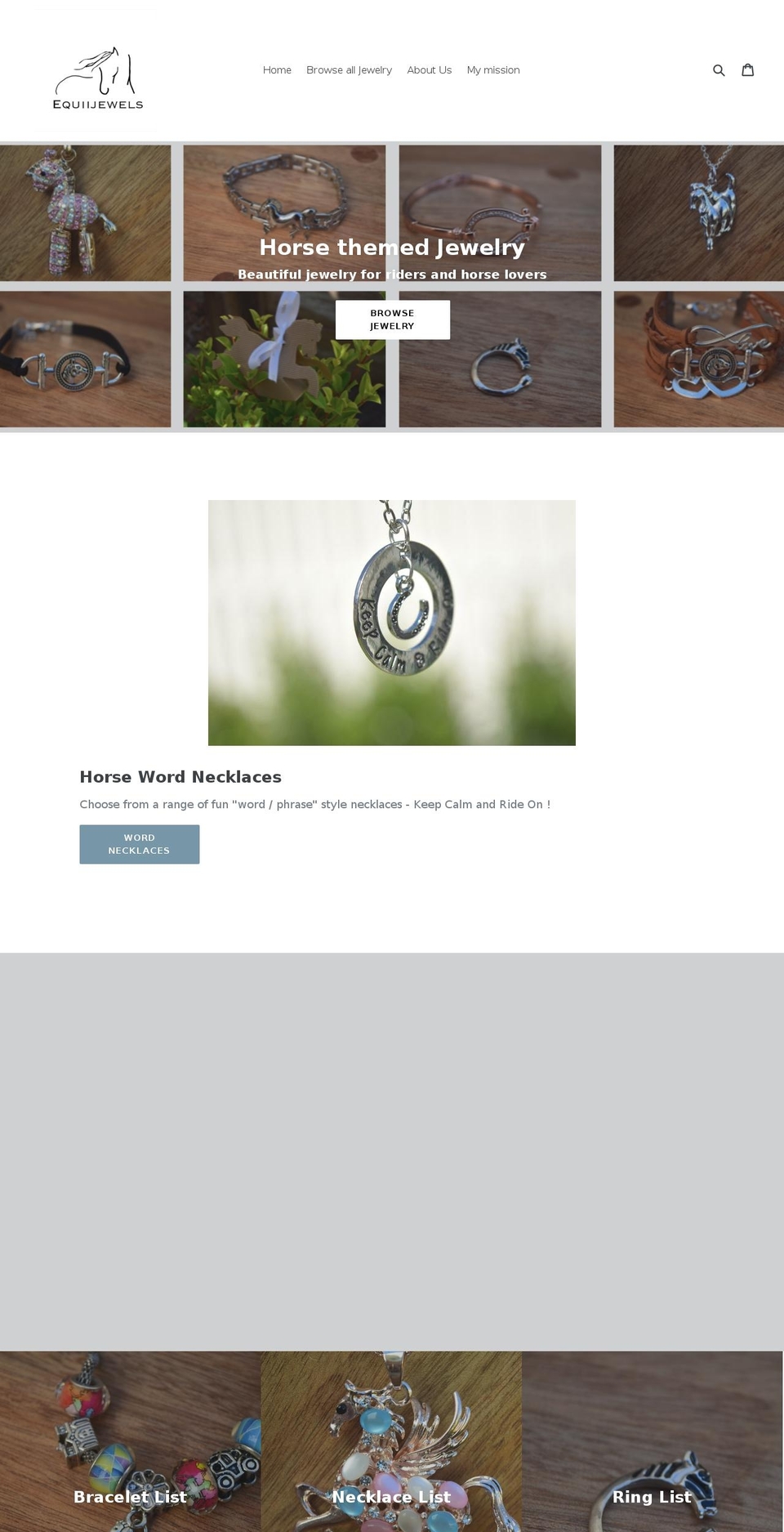 equiijewels.com — Shopify storefront screenshot