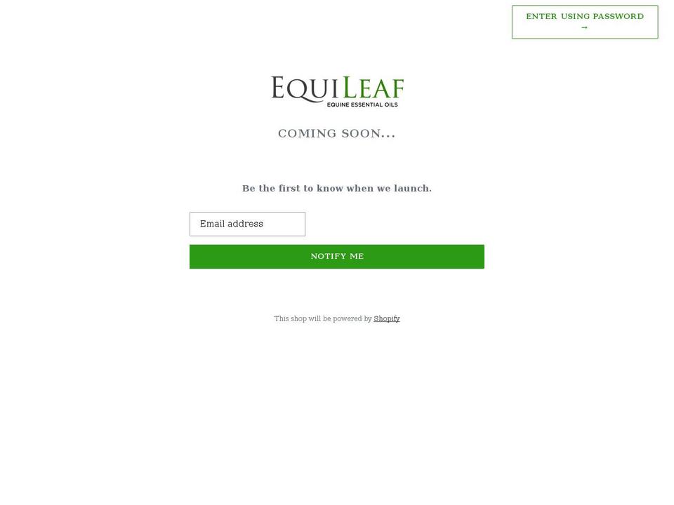 equileaf.com shopify website screenshot