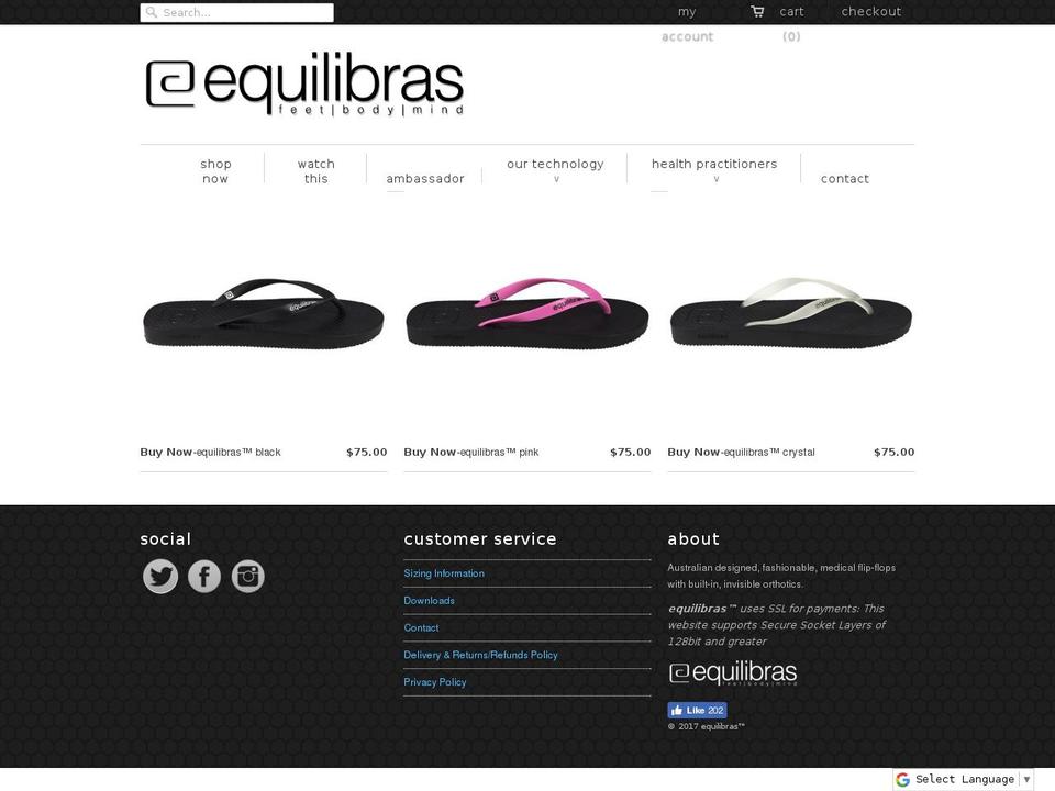 equilibras.com.au shopify website screenshot
