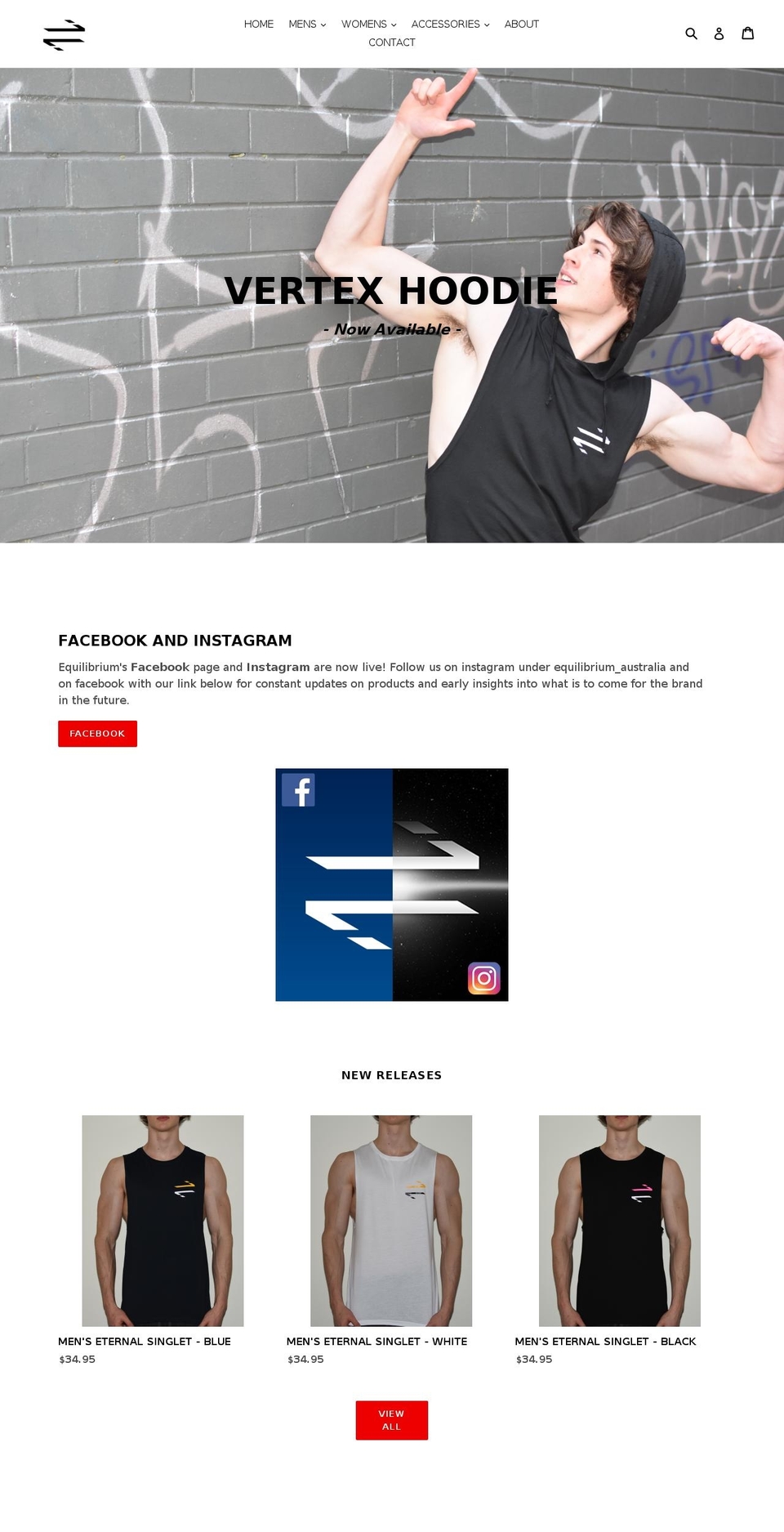 equilibrium-apparel.com — Shopify storefront screenshot