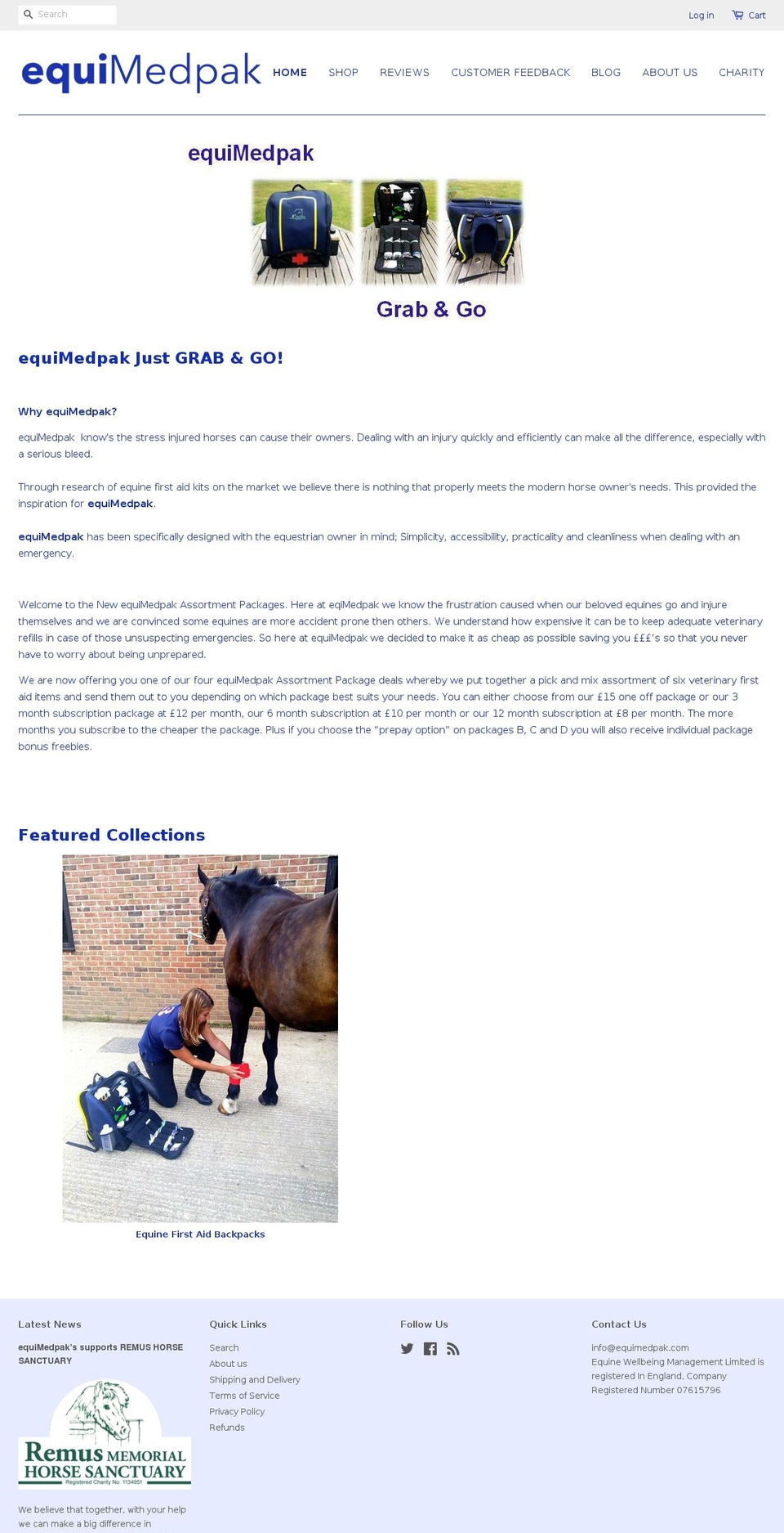 equimedpak.com — Shopify storefront screenshot