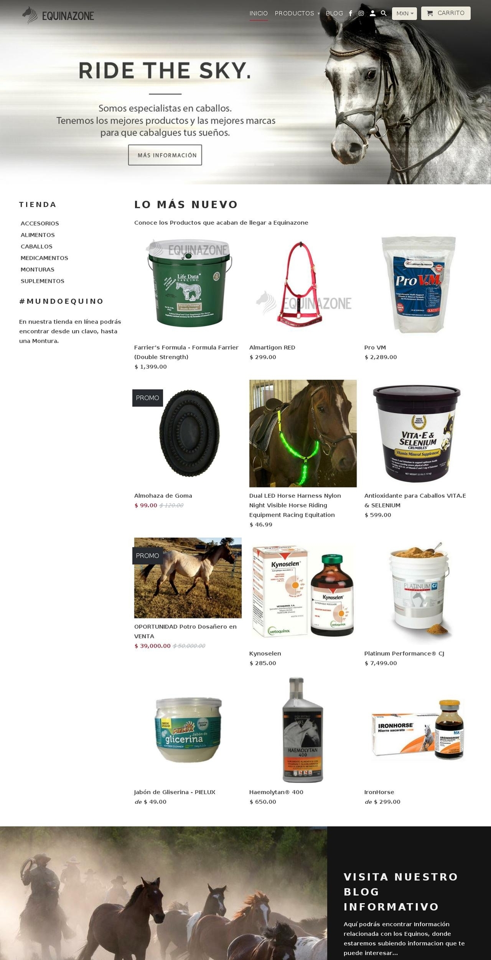 equina.zone shopify website screenshot