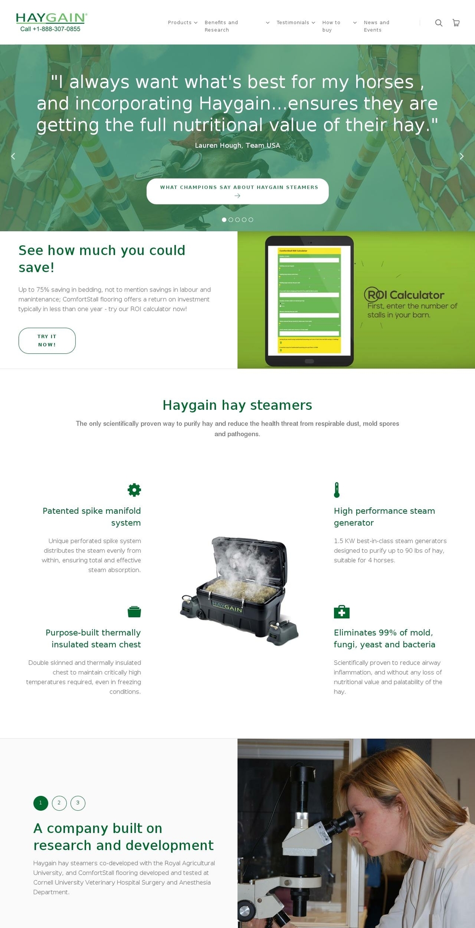 equinecomfortsystem.com — Shopify storefront screenshot