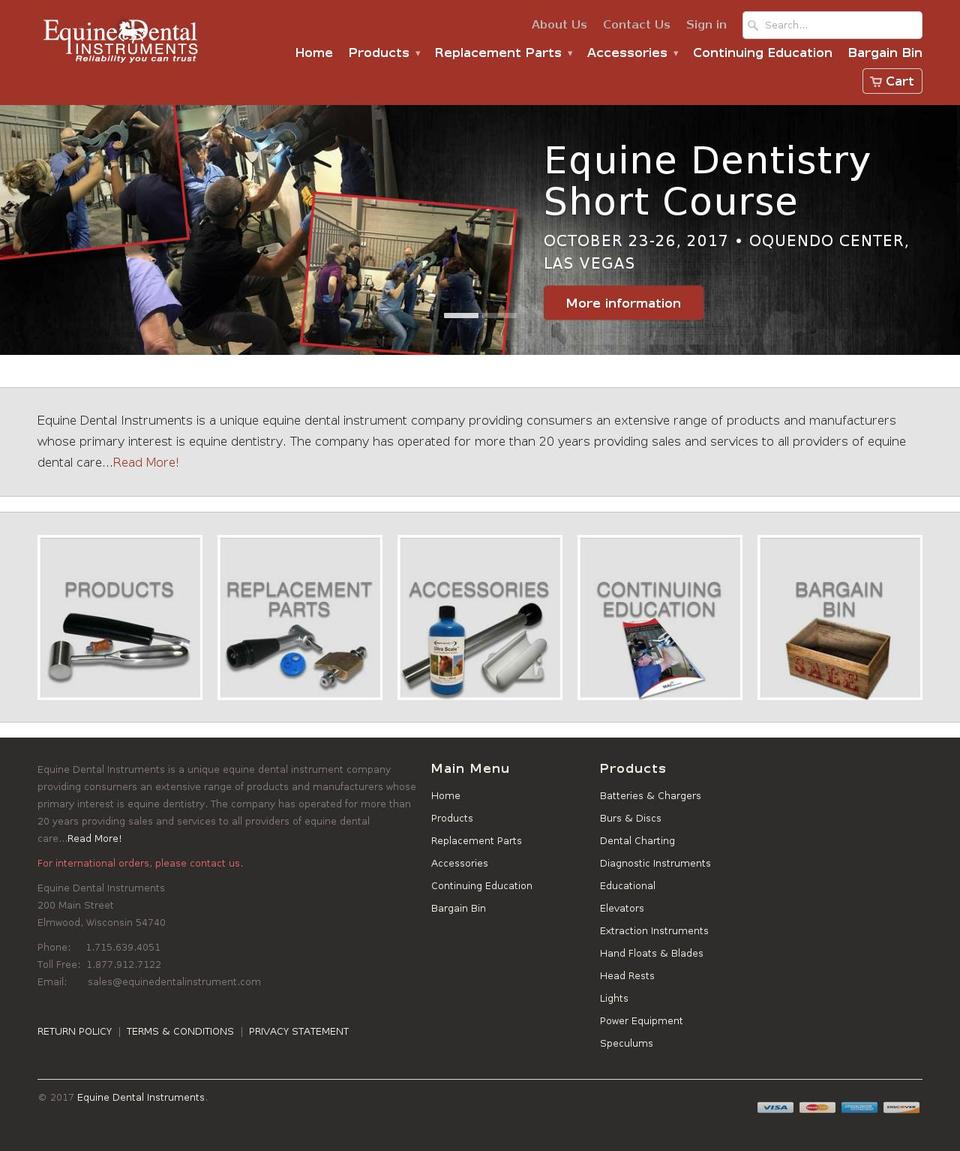 equinedentalinstruments.com shopify website screenshot