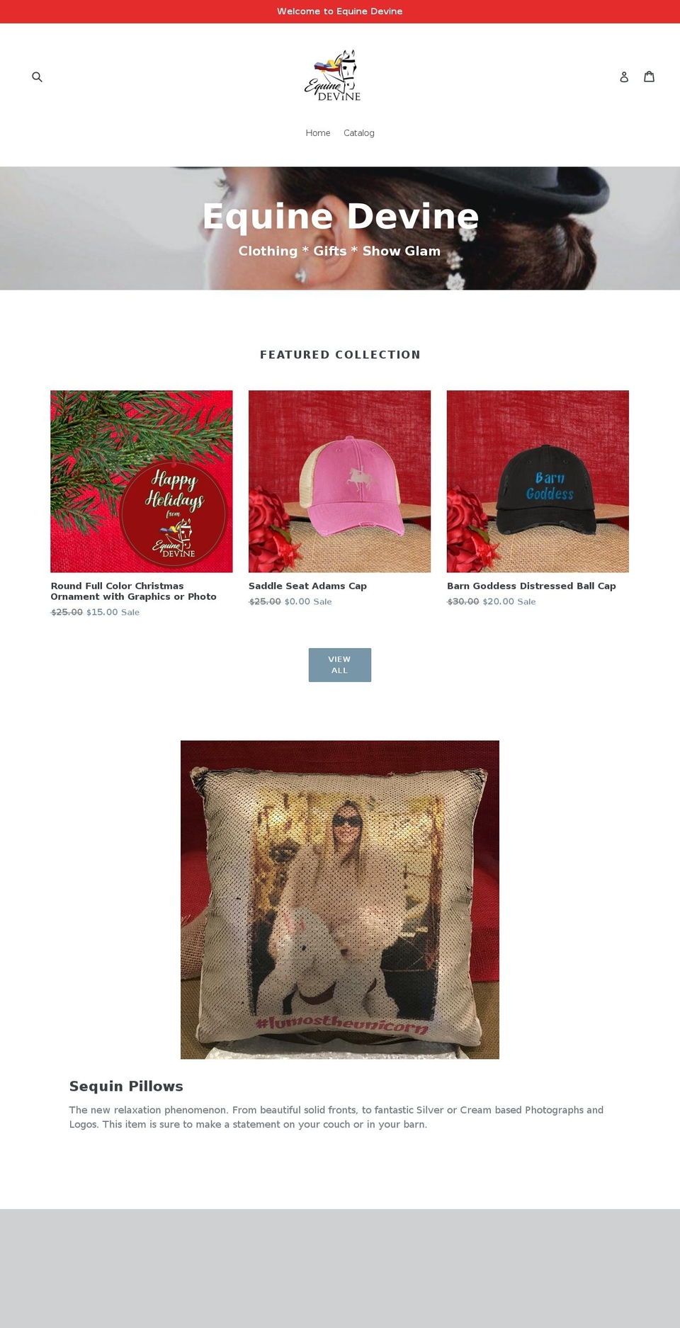 equinedevine.com shopify website screenshot