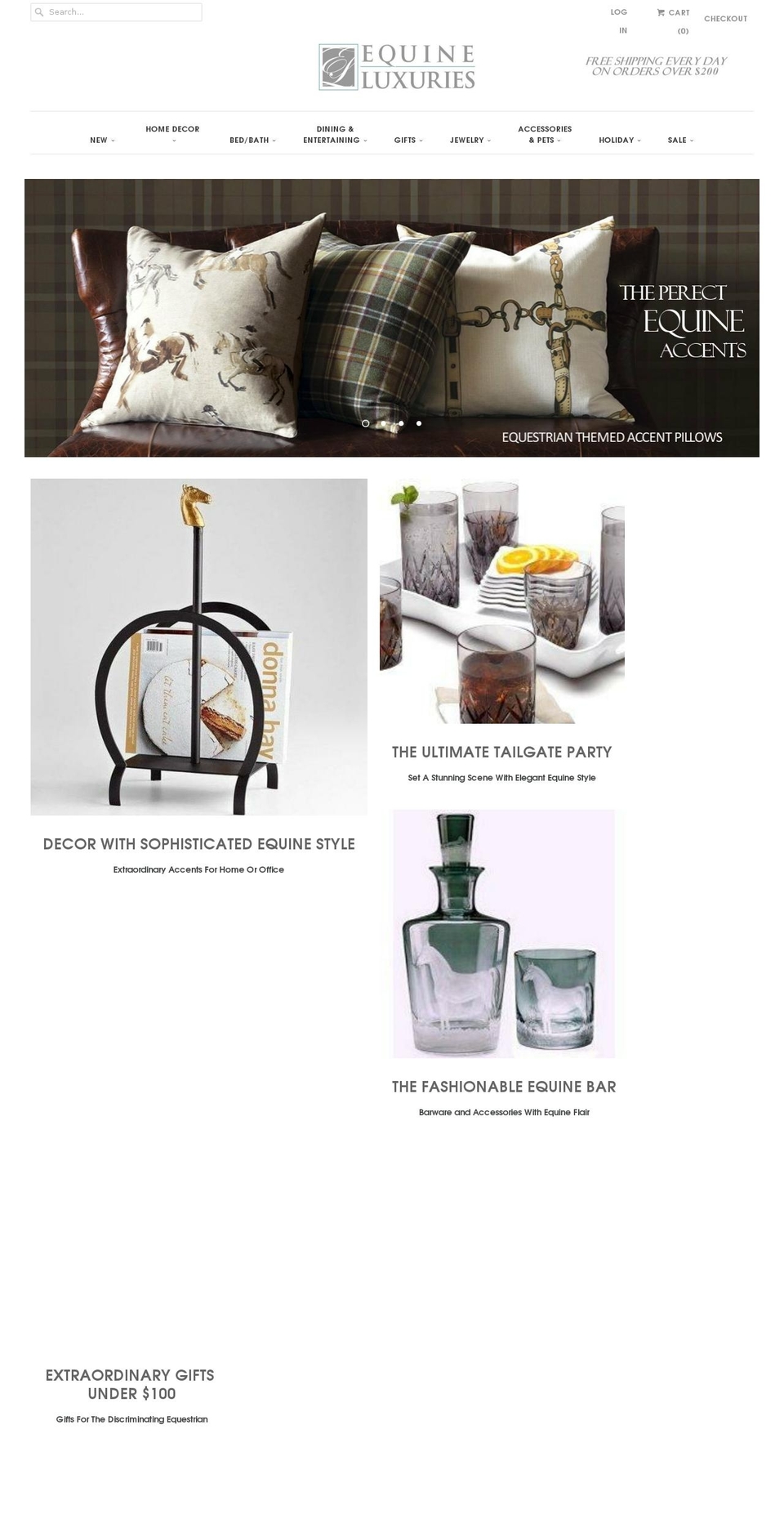 equineluxuries.com shopify website screenshot