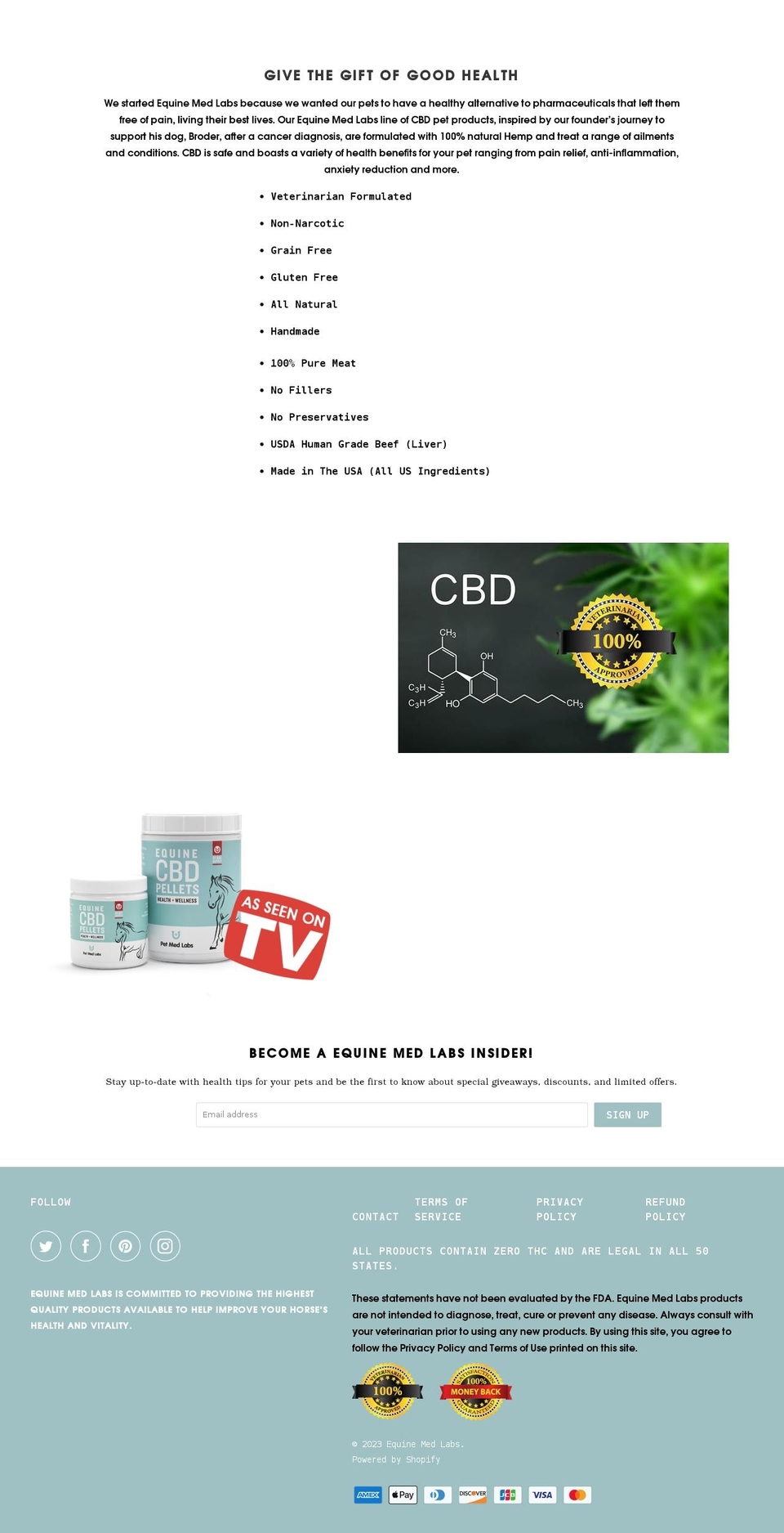 equinemedlabs.com shopify website screenshot