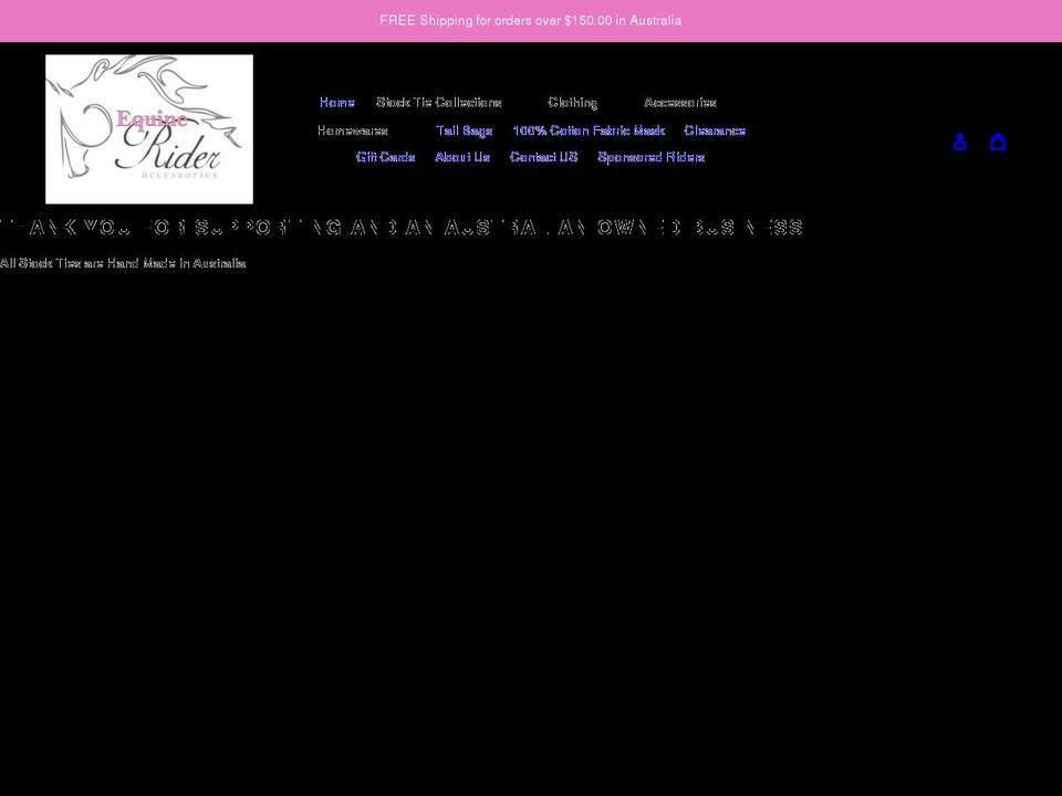 equinerider.com.au shopify website screenshot