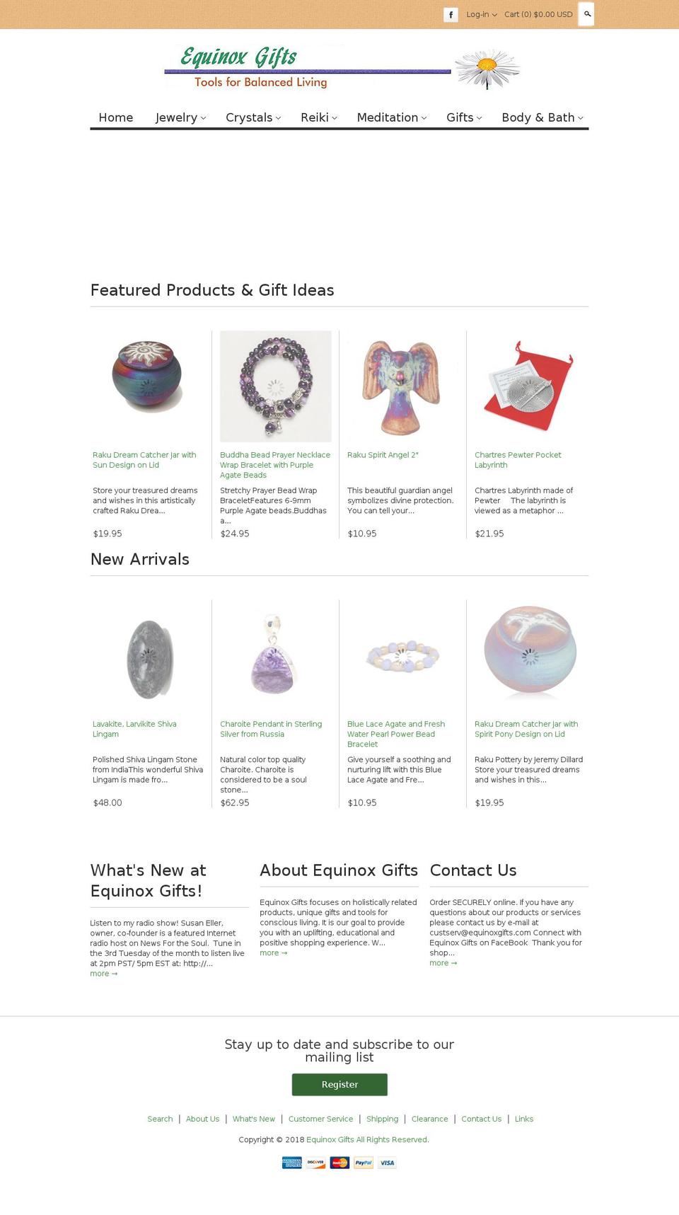 equinoxbooksandgifts.com shopify website screenshot