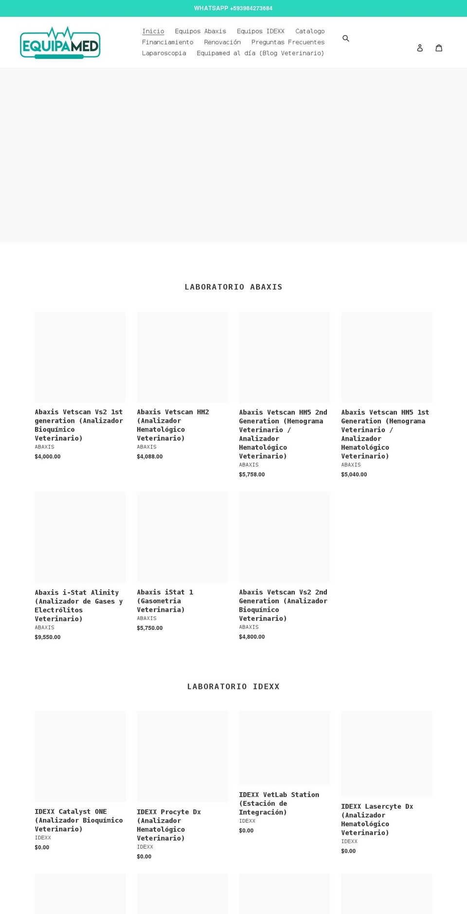 equipamed.net shopify website screenshot