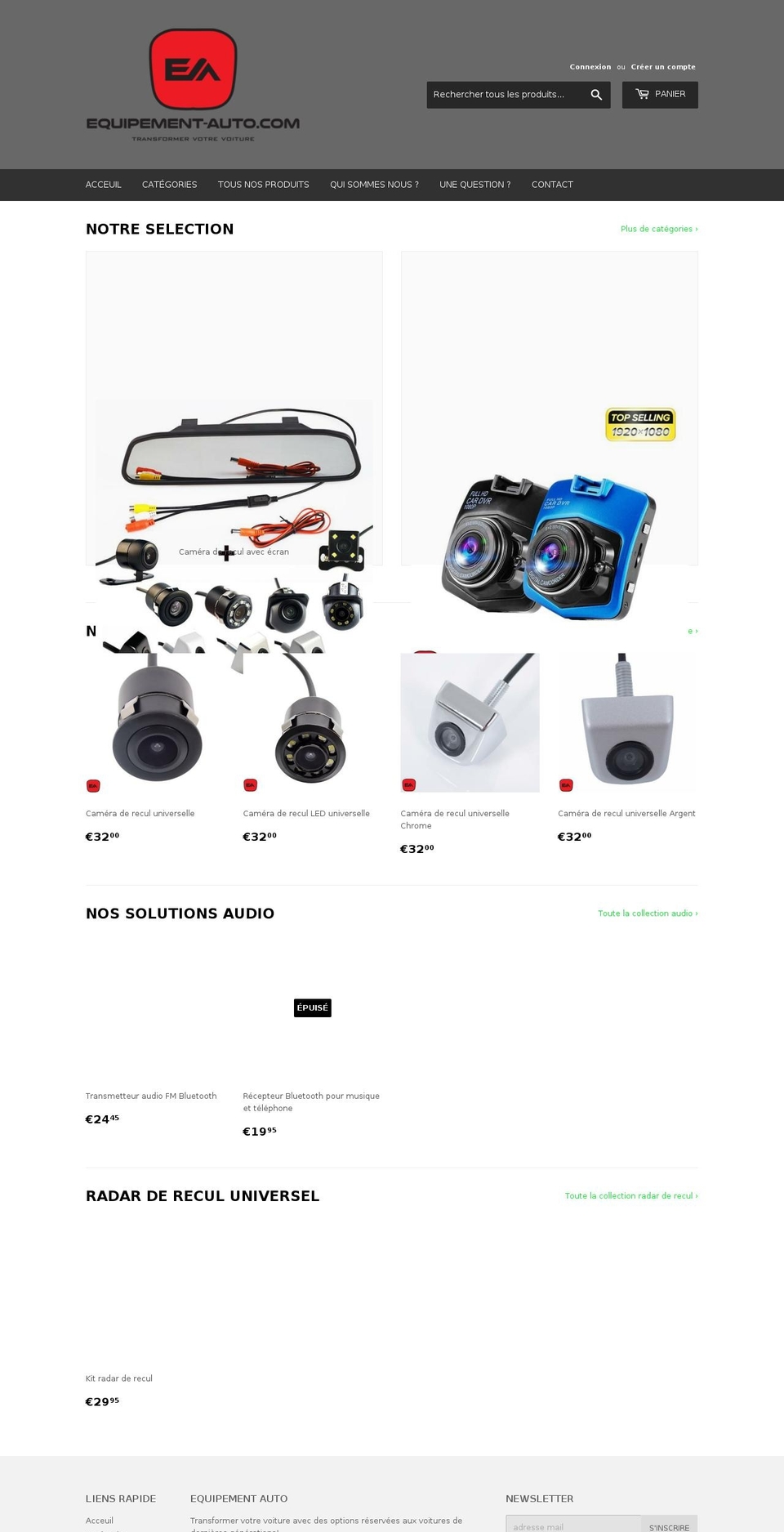 equipement-auto.com — Shopify storefront screenshot