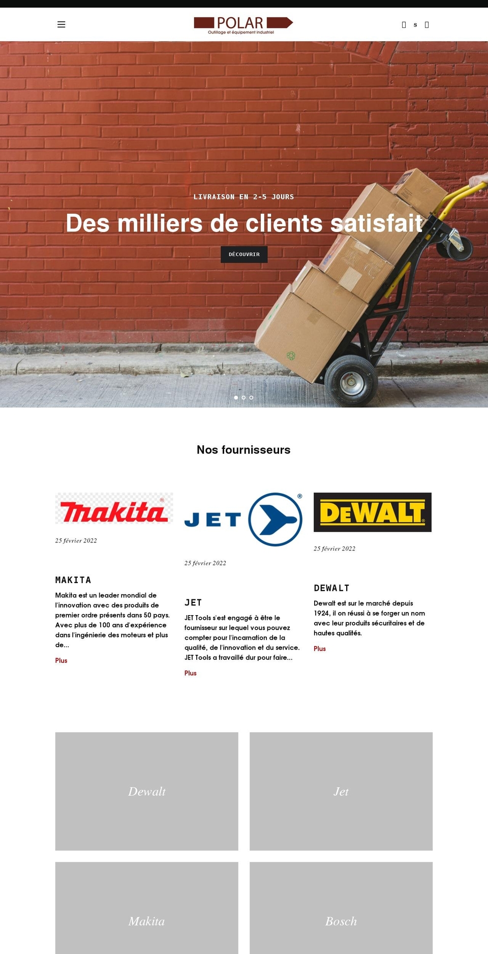 equipementpolar.com shopify website screenshot