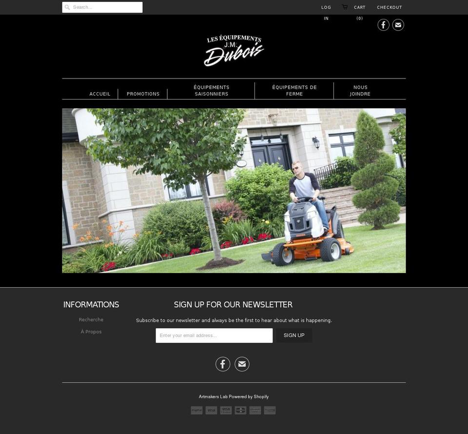 equipementsjmdubois.com — Shopify storefront screenshot