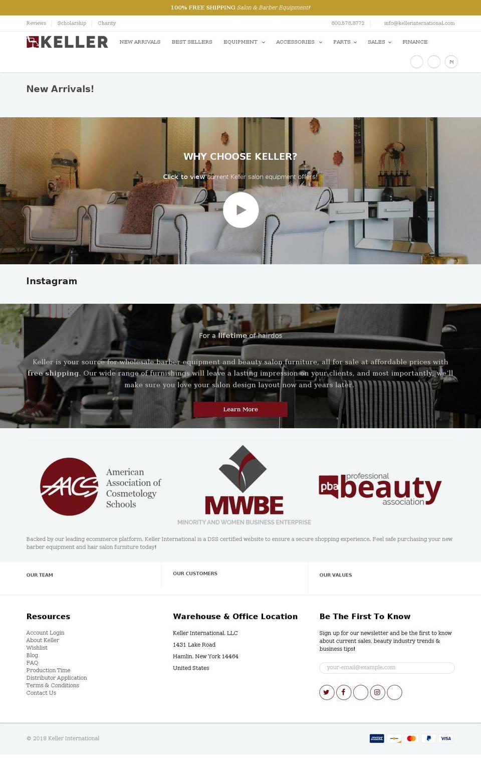 equipment4salon.com — Shopify storefront screenshot