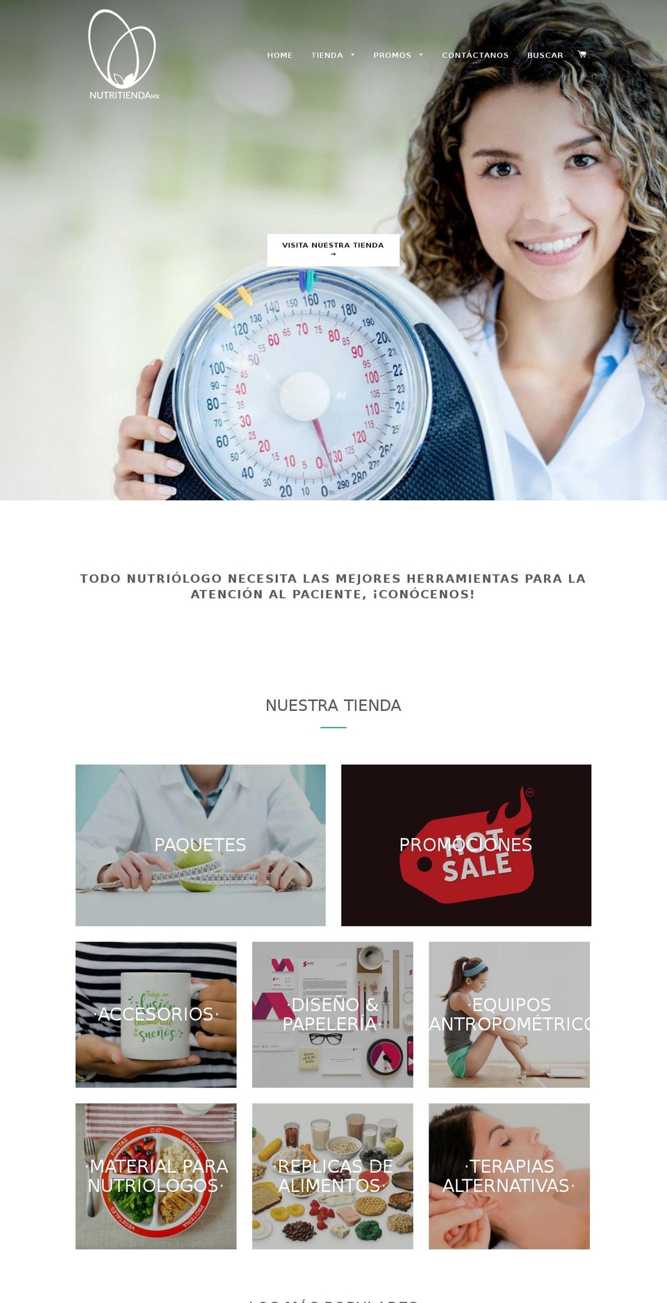 equiposparanutriologos.com — Shopify storefront screenshot