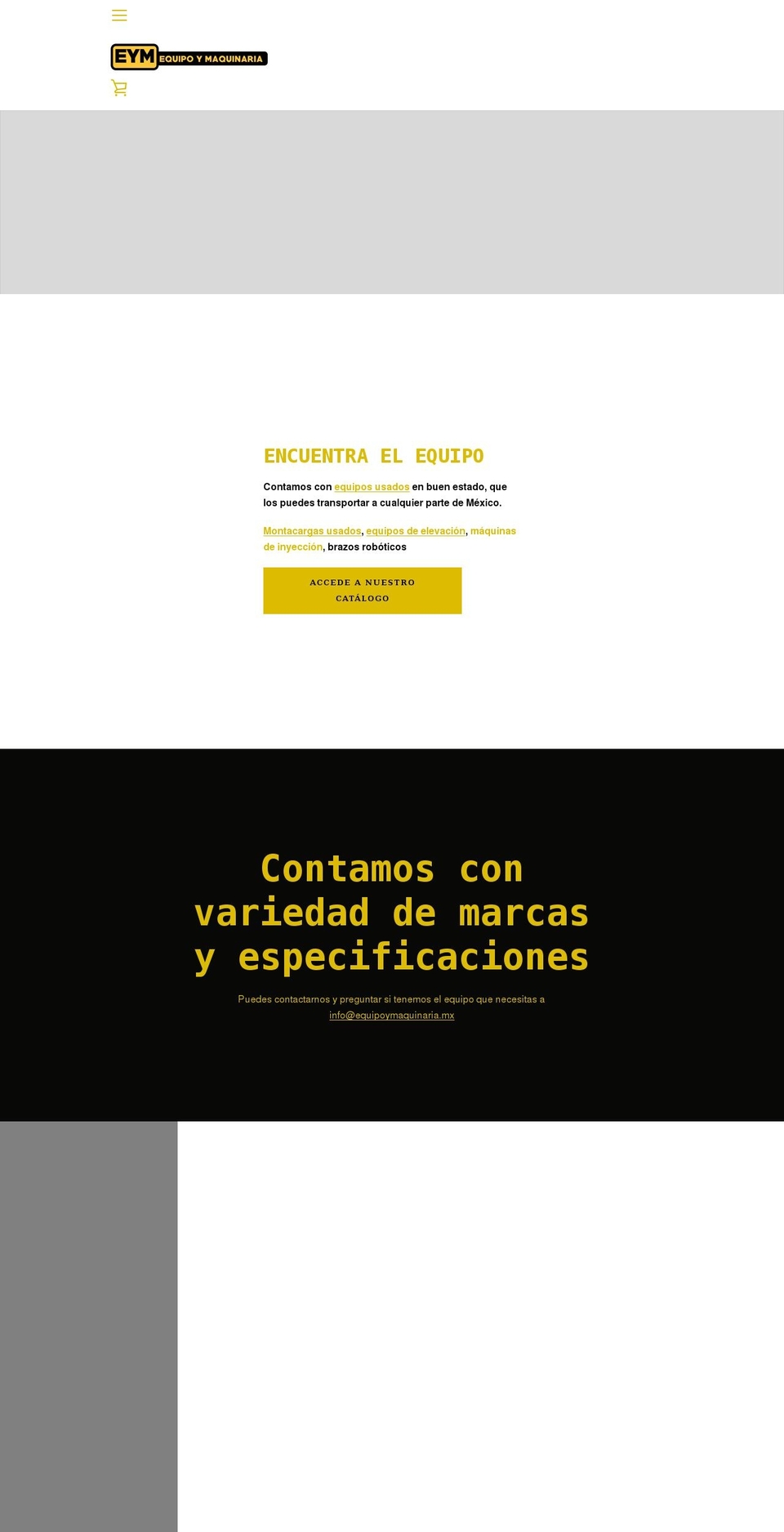 equipoymaquinaria.mx shopify website screenshot