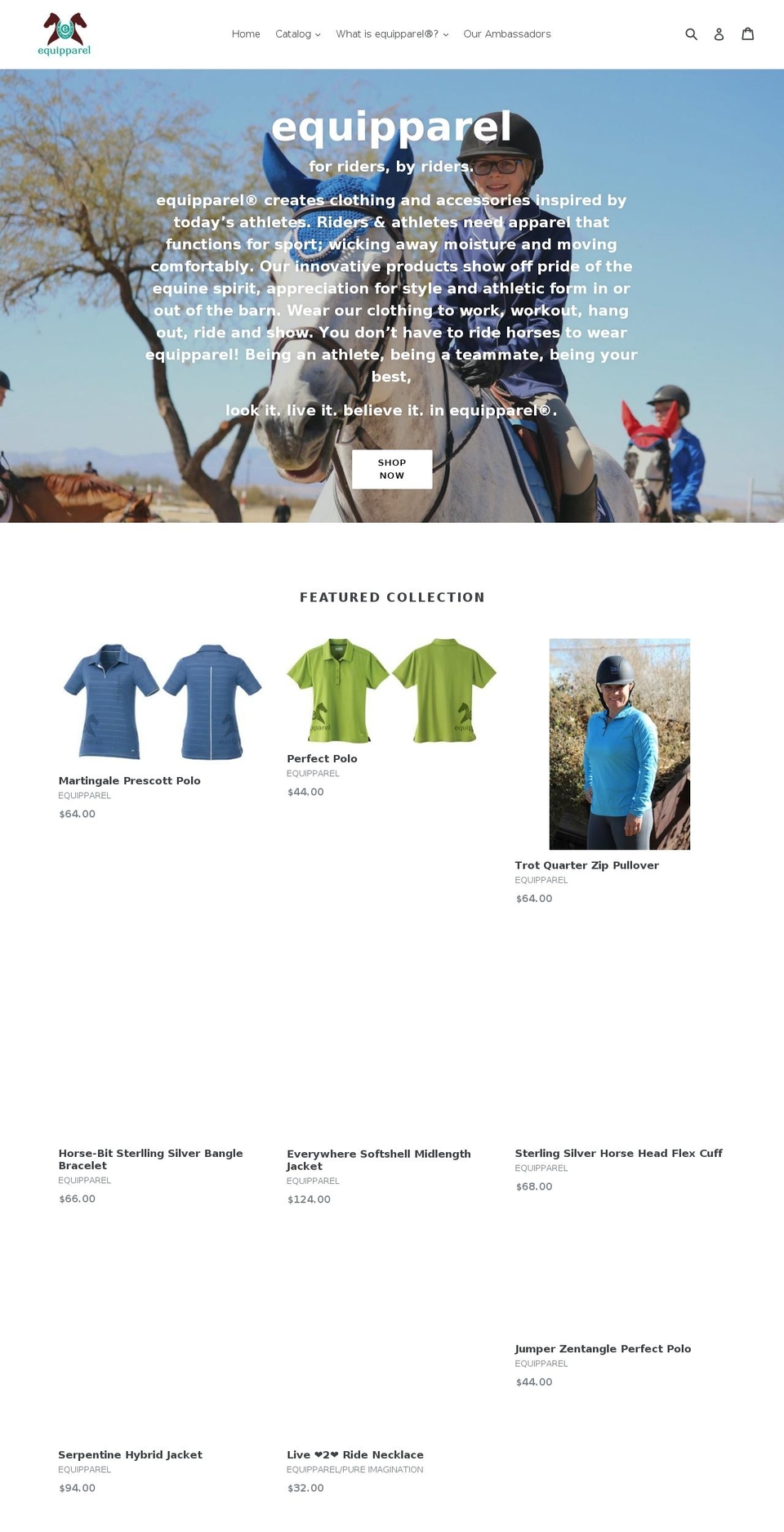 equipparel.com shopify website screenshot