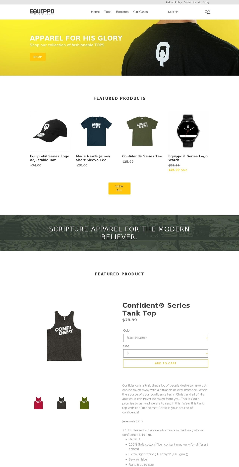equippd4eternity.com shopify website screenshot