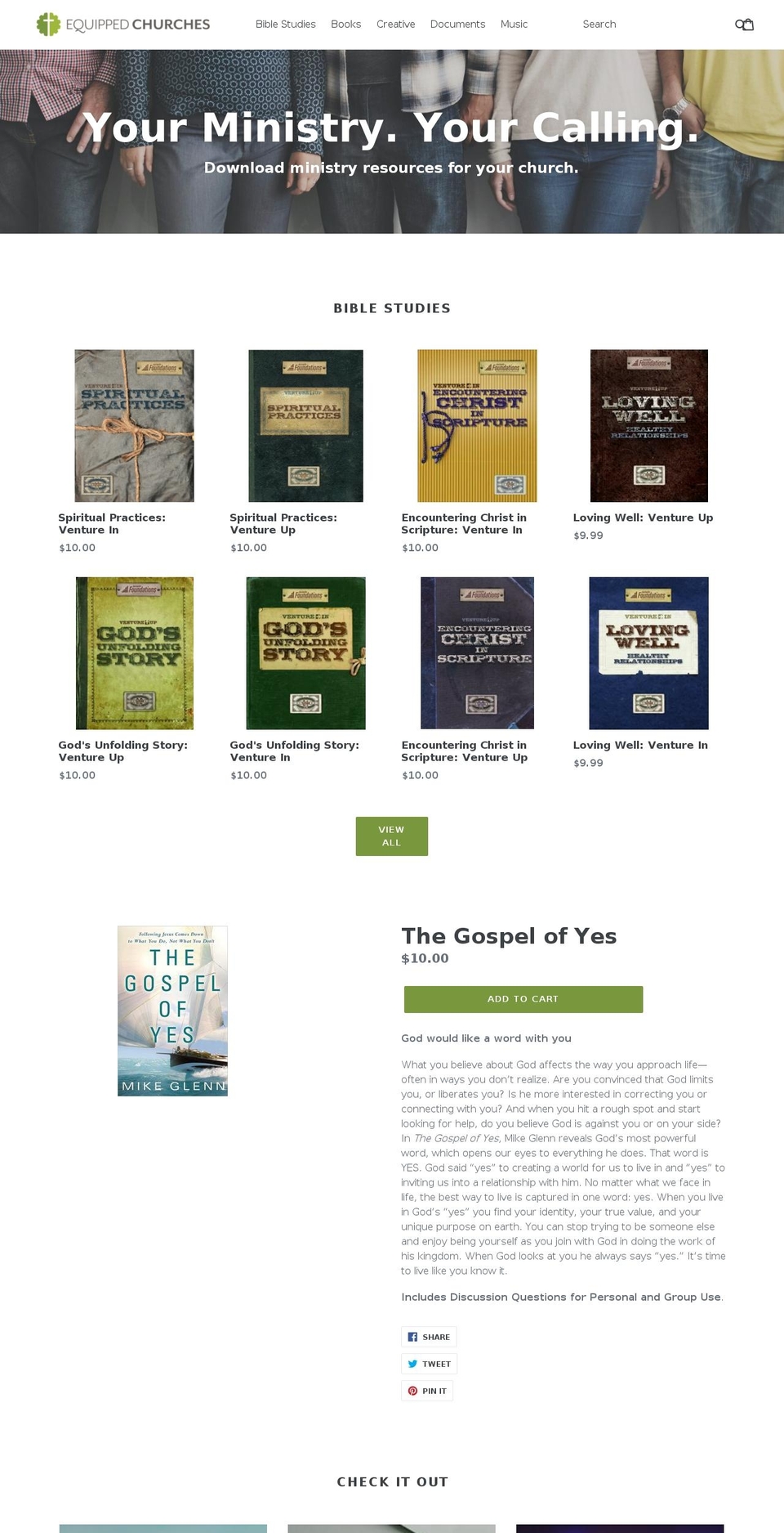 equippedchurches.com — Shopify storefront screenshot