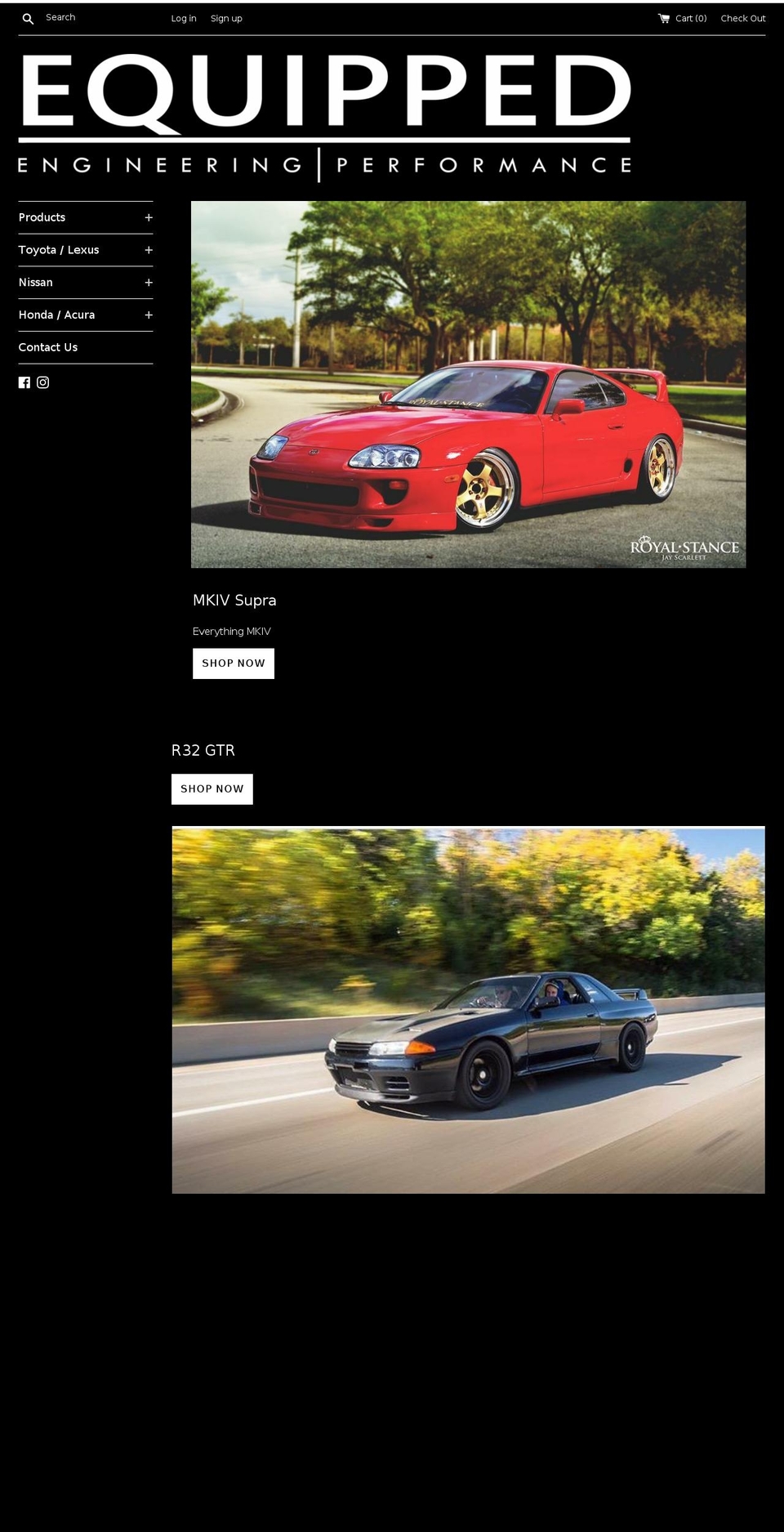 equippedengineering.com — Shopify storefront screenshot