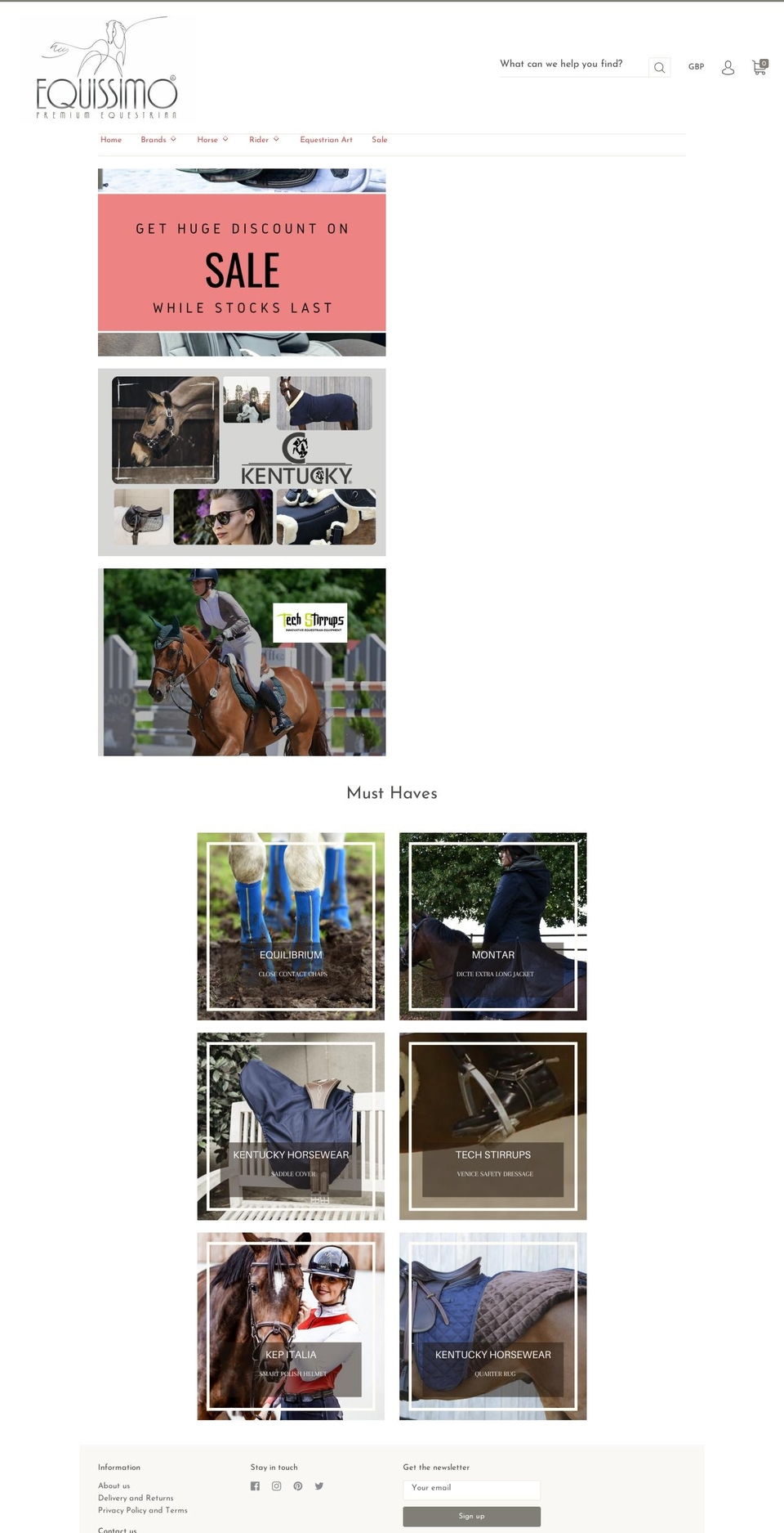 equissimo.co.uk shopify website screenshot