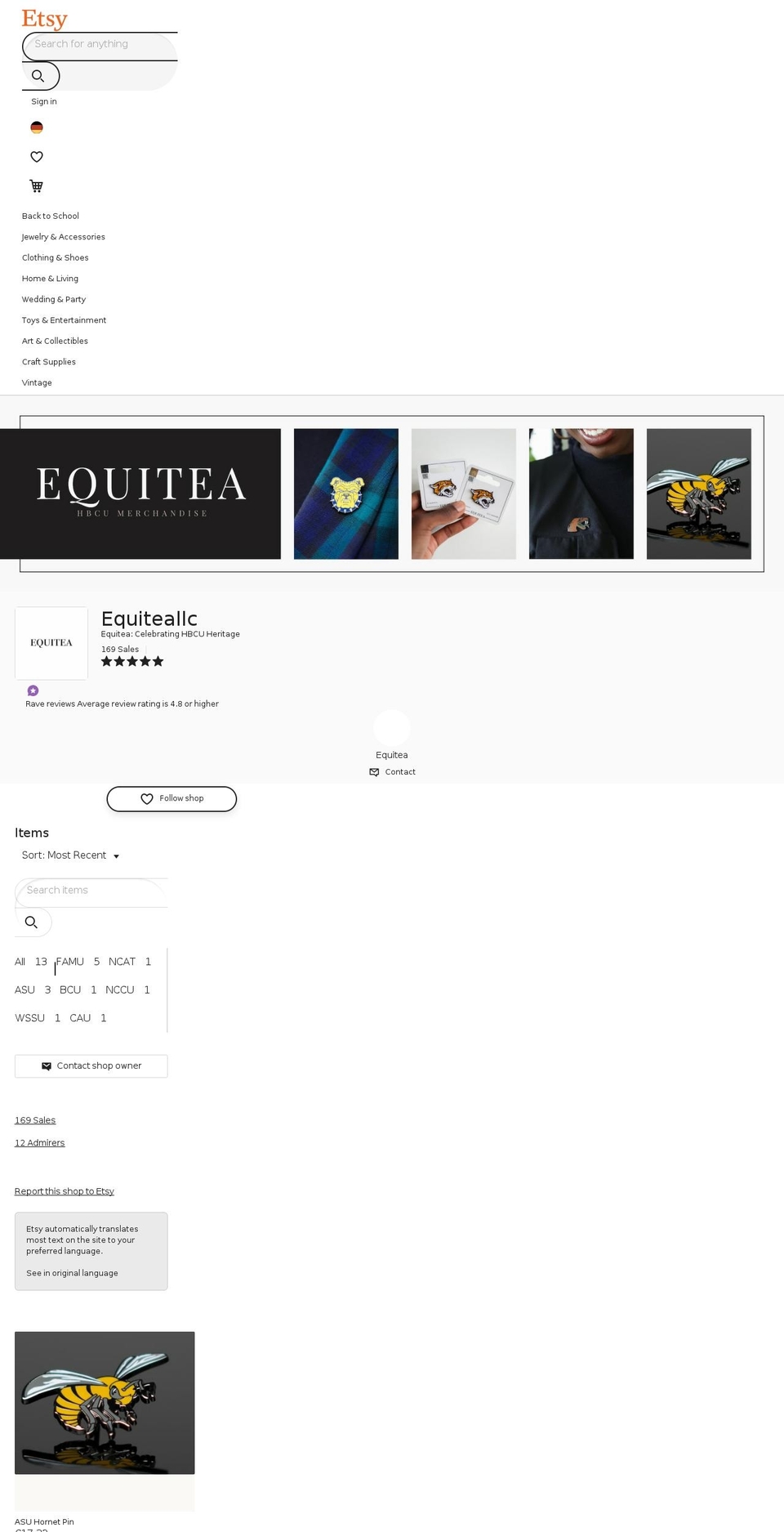 equitea.io shopify website screenshot