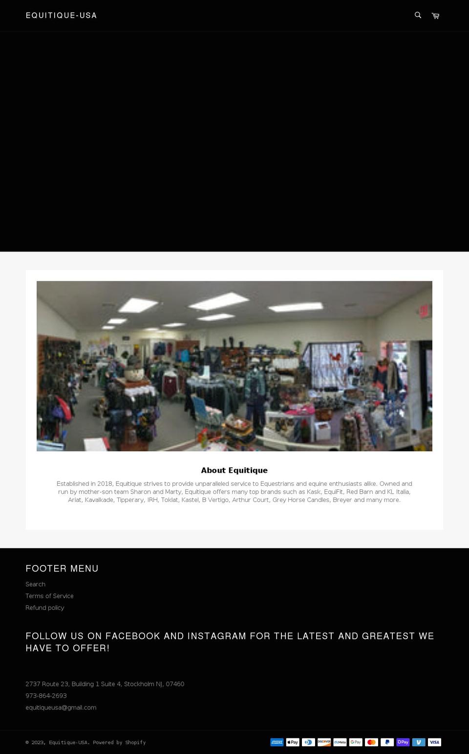 equitique-usa.com shopify website screenshot