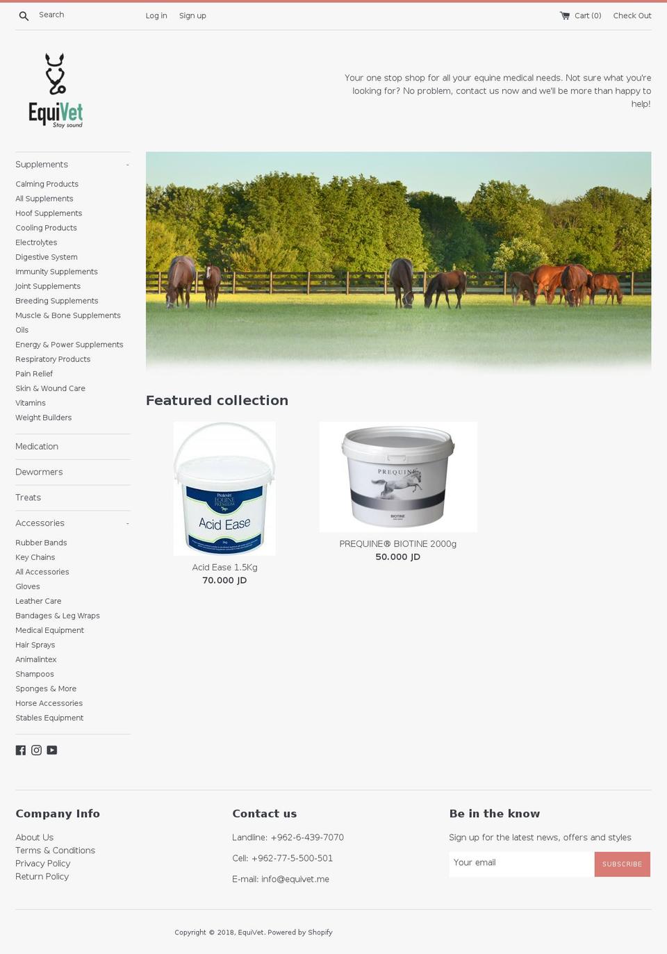 equivet.me shopify website screenshot