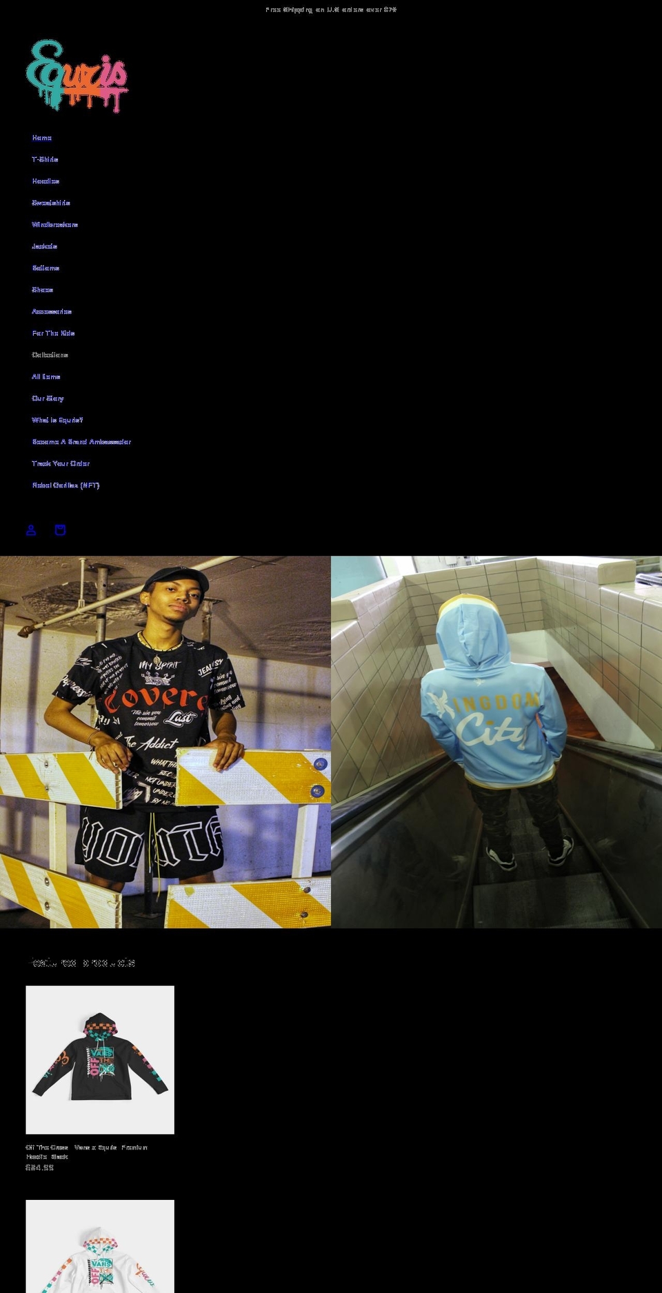 equrisclothing.com shopify website screenshot