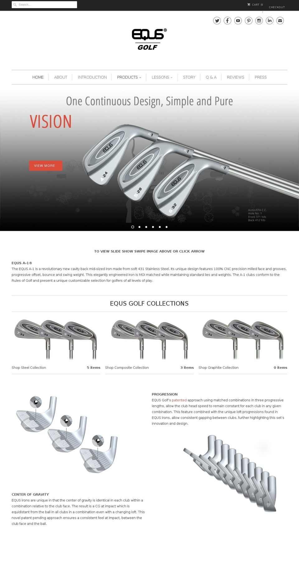 equsgolf.com — Shopify storefront screenshot