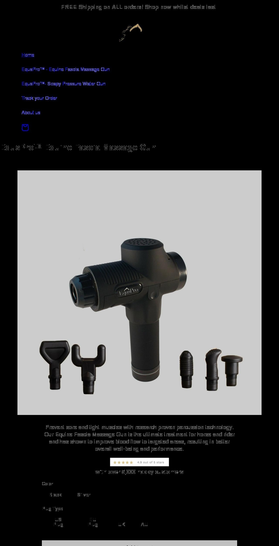 equspro.com shopify website screenshot