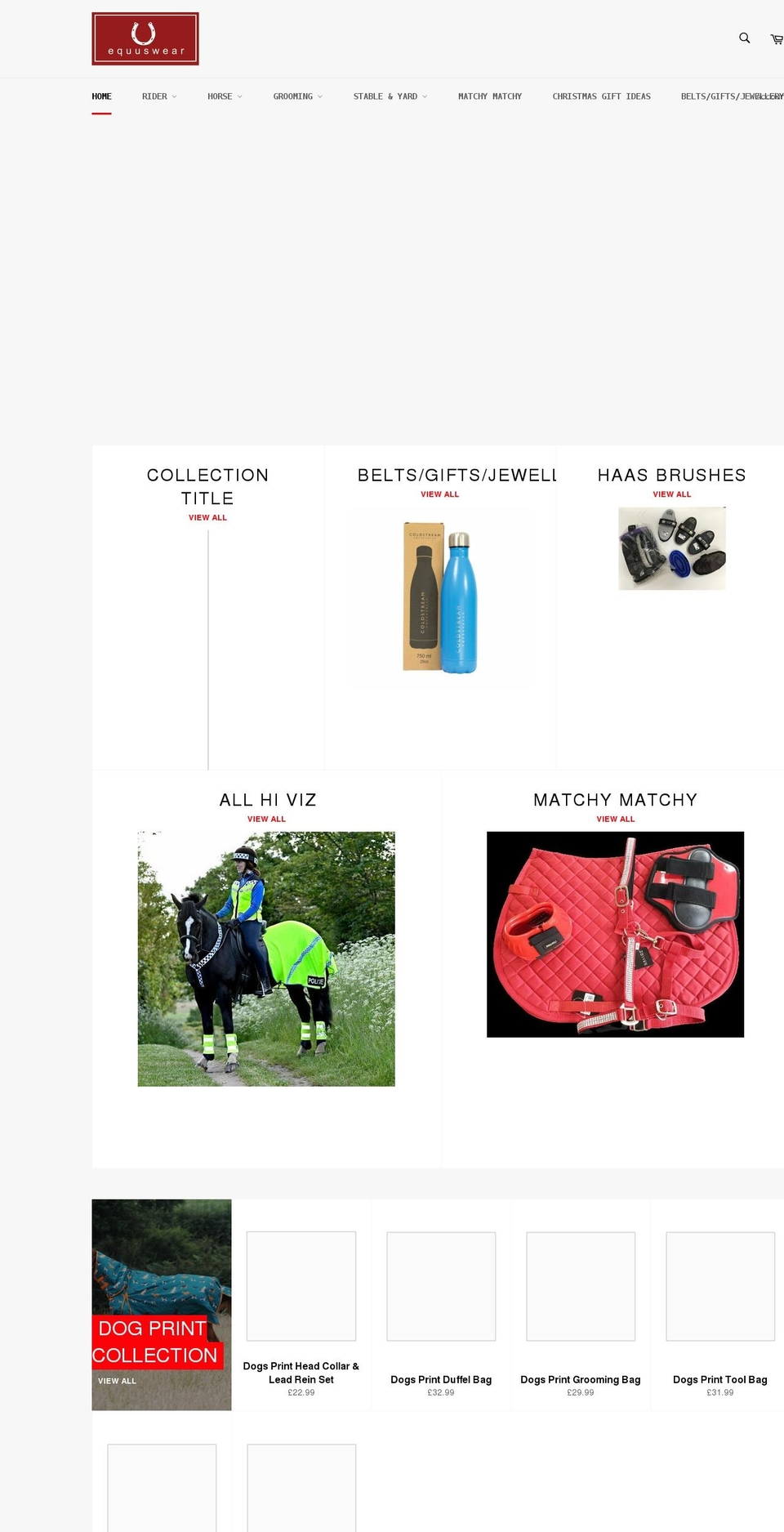 equuswear.com shopify website screenshot