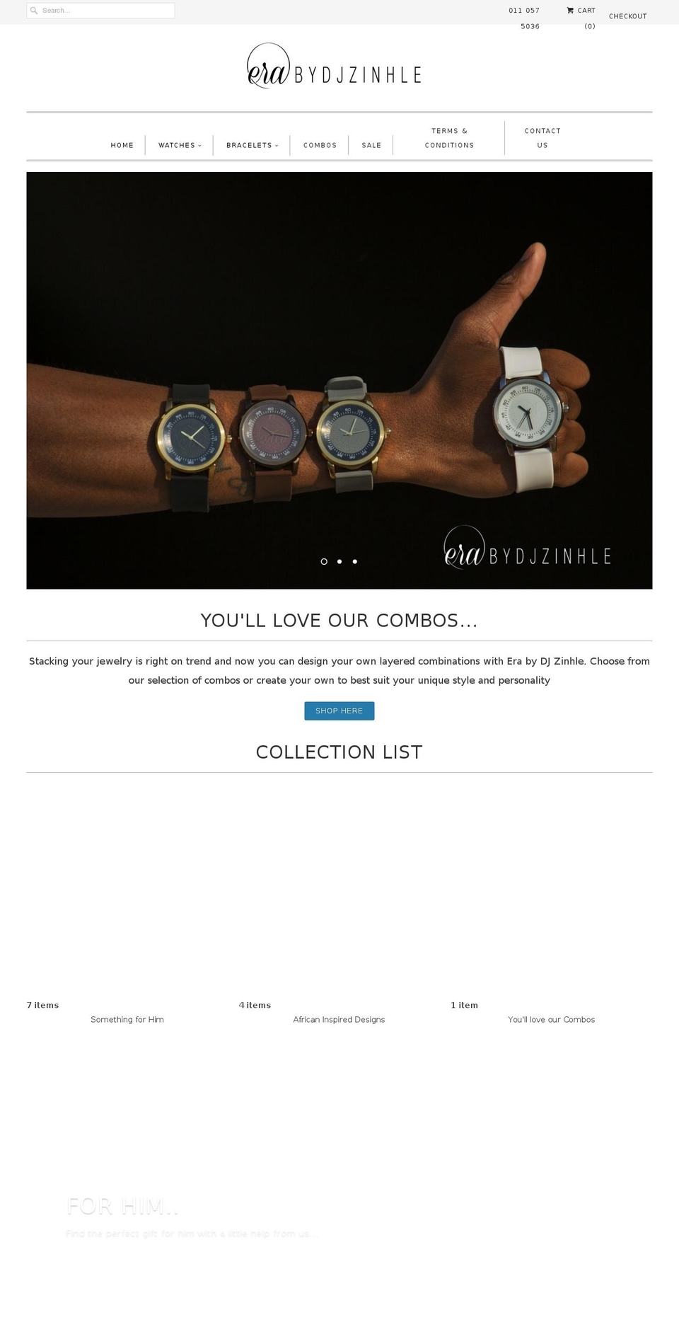 erabydjzinhle.com shopify website screenshot