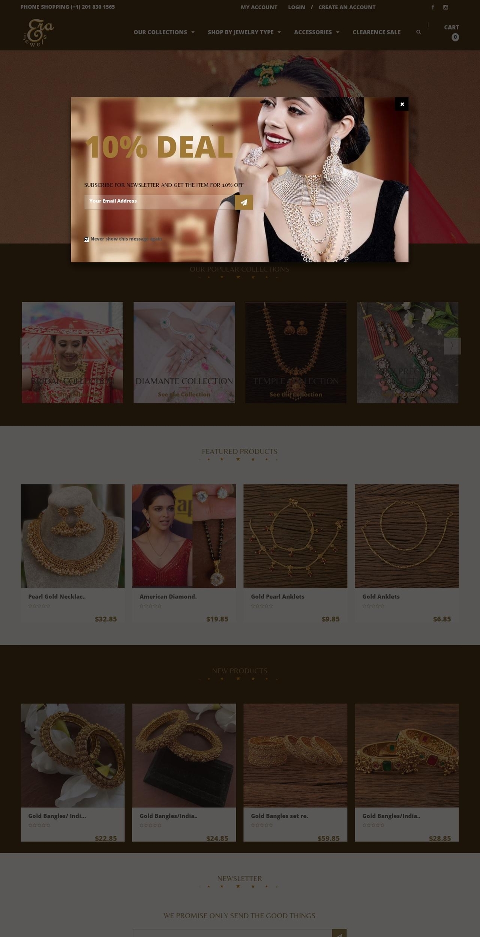 erajewels.com shopify website screenshot