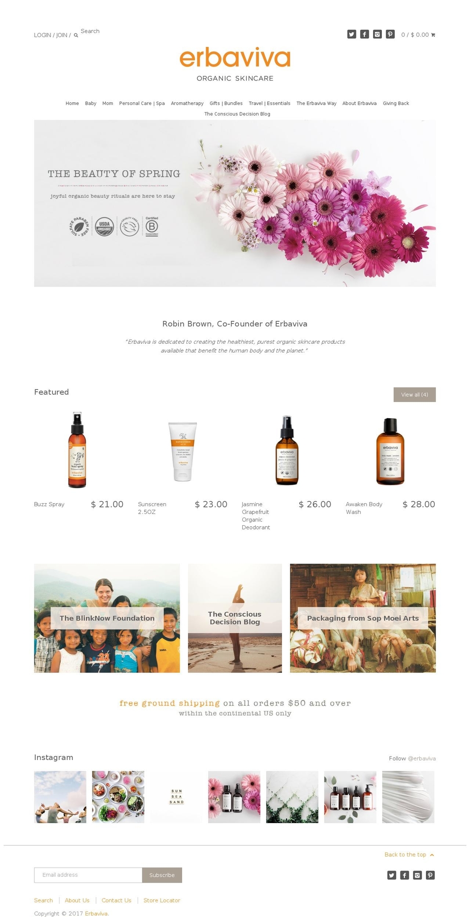erbalifestyles.com shopify website screenshot