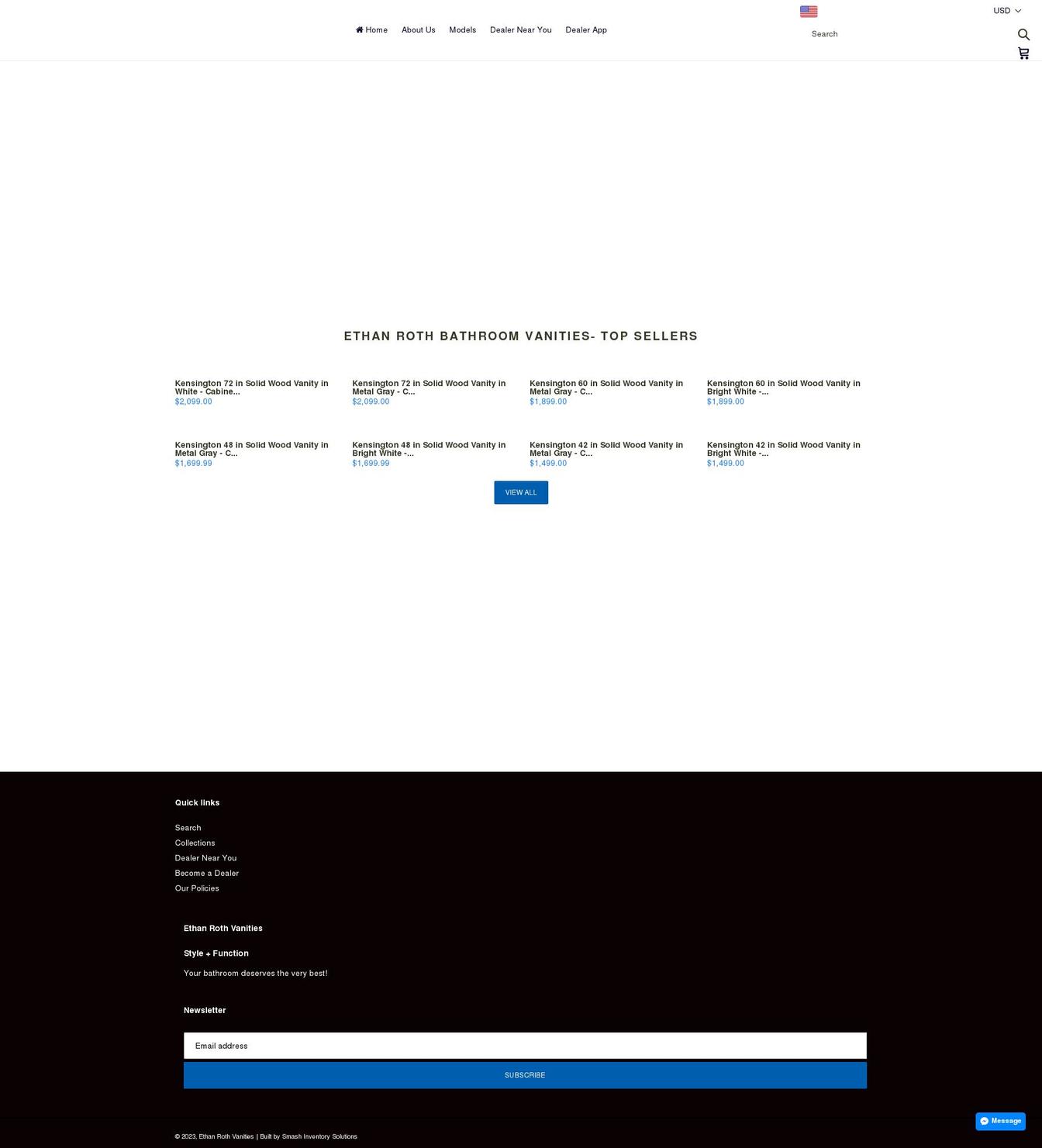 erbathvanity.com shopify website screenshot
