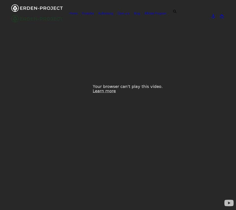 erden-project.com shopify website screenshot