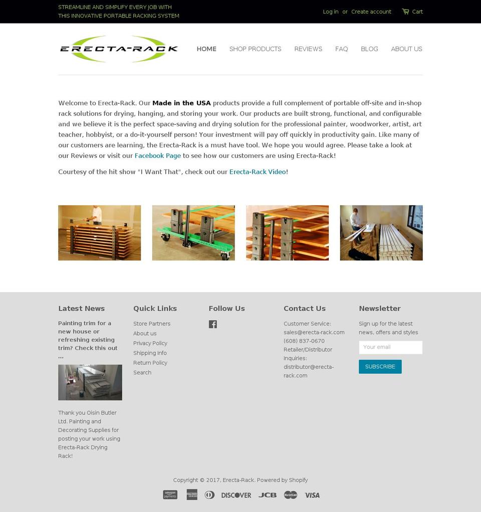 erecta-rak.com shopify website screenshot