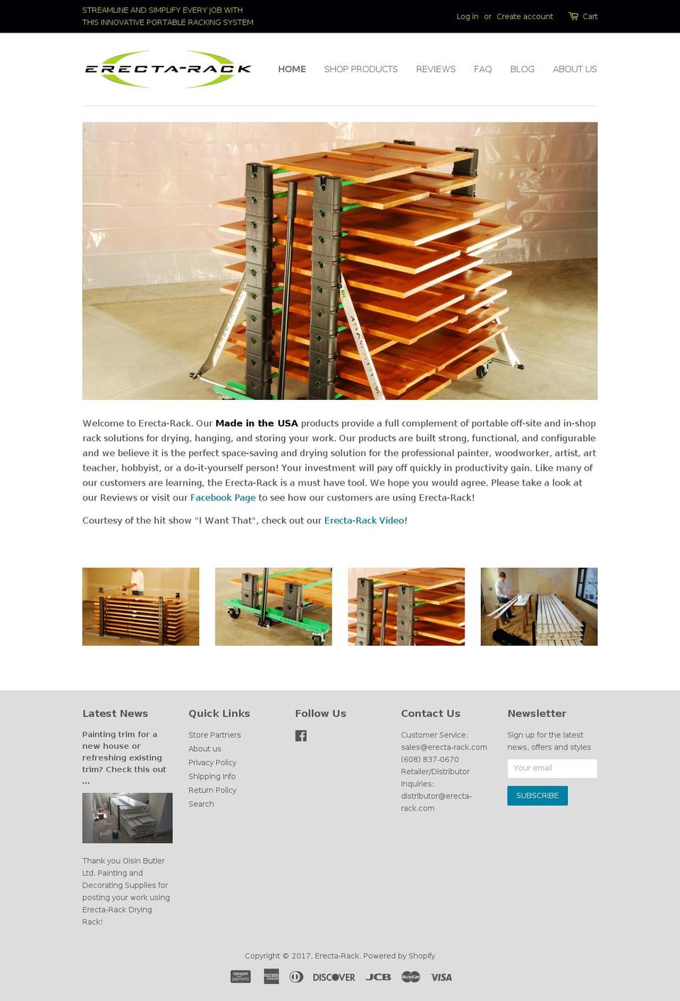 erectarak.com shopify website screenshot