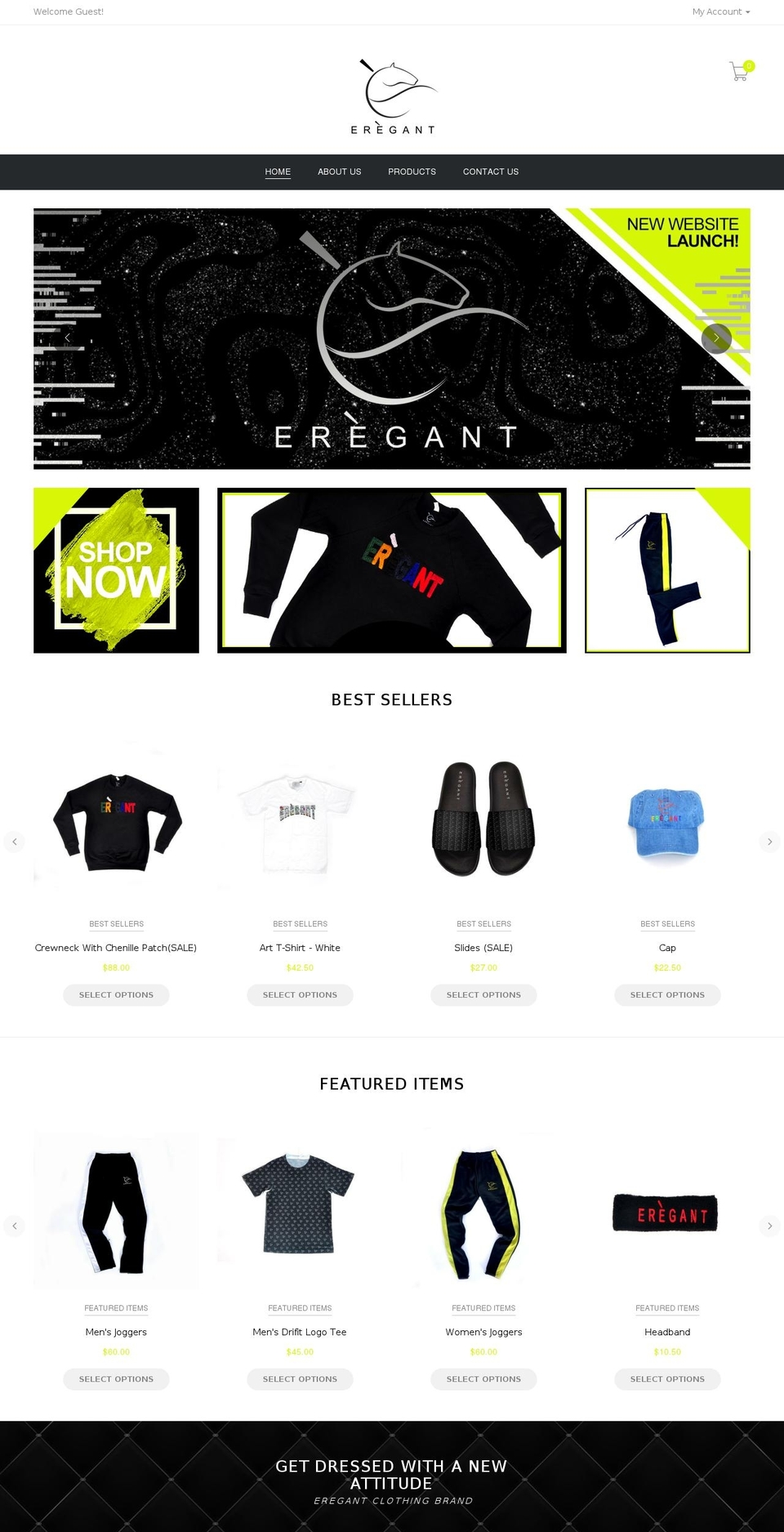 eregantclothing.com — Shopify storefront screenshot