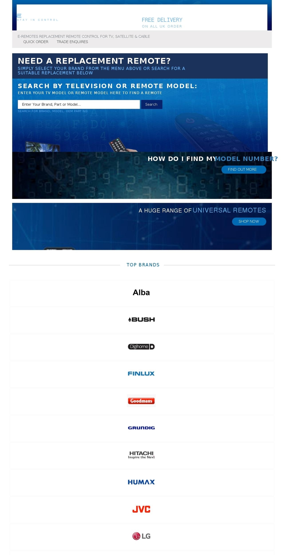 eremotes.co.uk shopify website screenshot