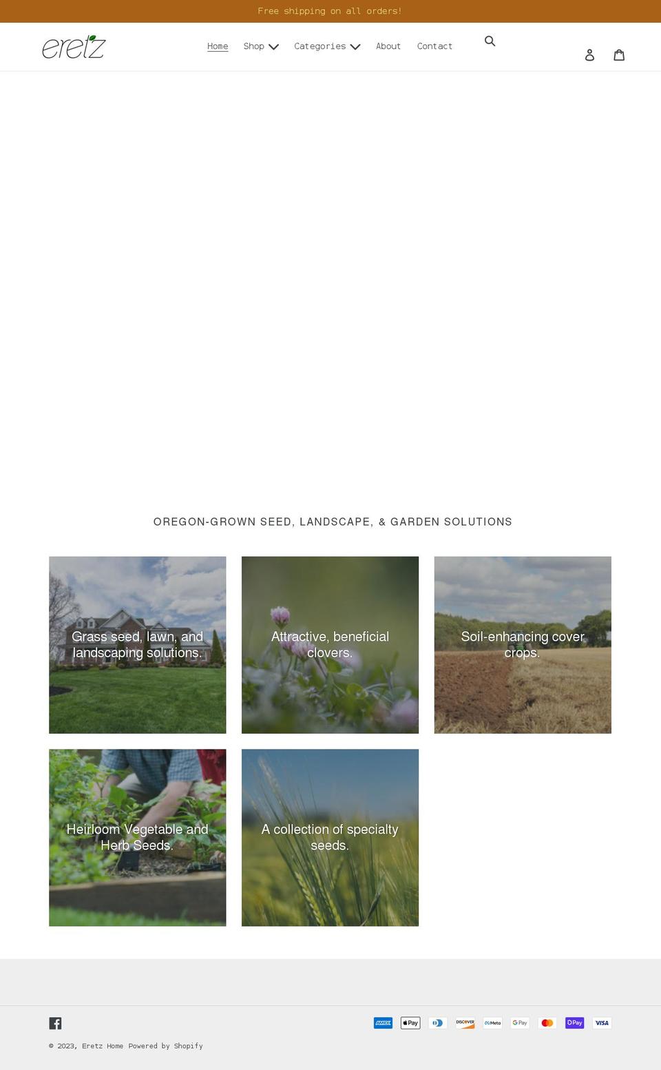 eretzseed.com shopify website screenshot